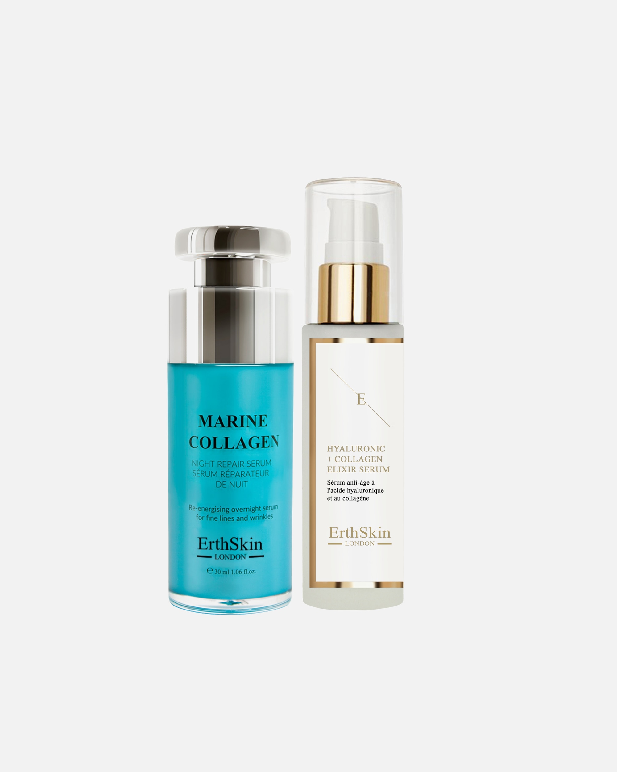 Set de tratamiento facial para Mujer ErthSkin London Dúo reparador Hydra + Marine 1 pieza