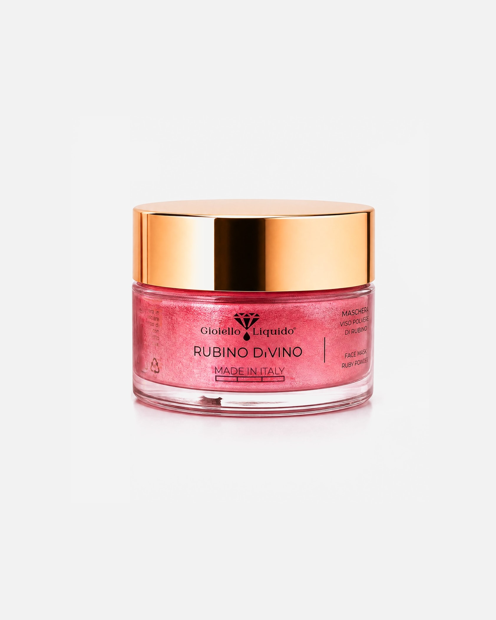 Mascarilla antienvejecimiento para Unisex Gioiello Liquido Mascarilla facial polvo de rubí "Rubí Divino" 50 ml