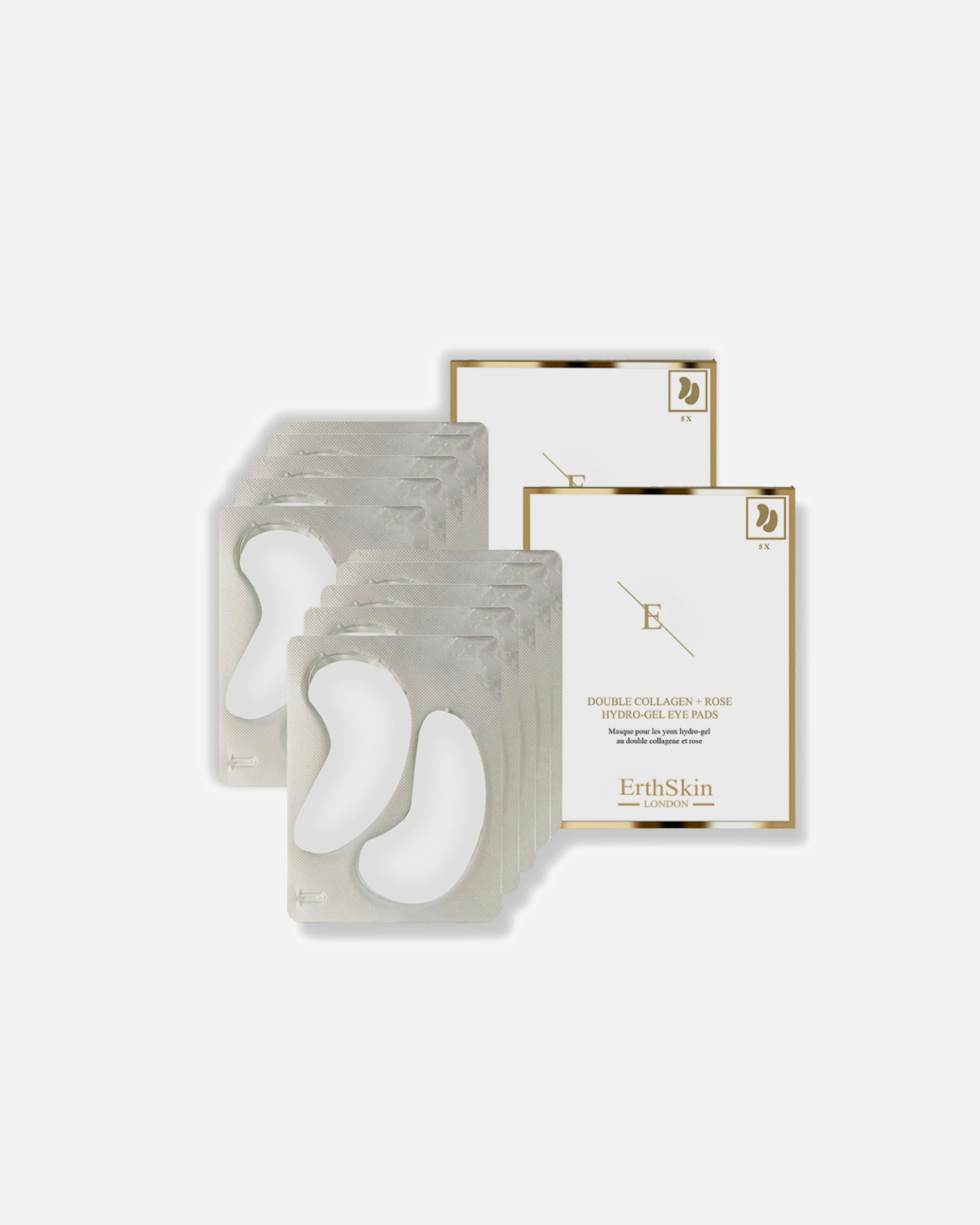 Parches de ojos para Mujer ErthSkin London Parches oculares de doble colágeno + hidrogel de rosa 1 pieza