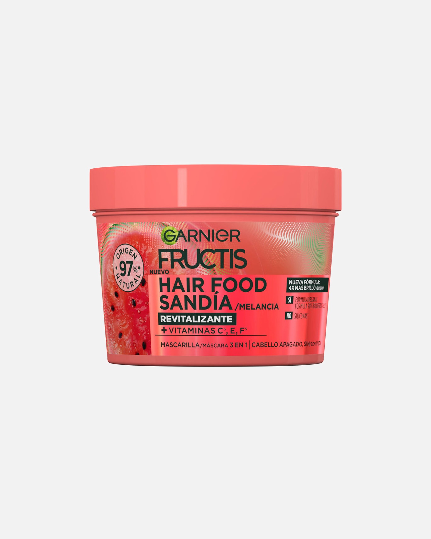 Mascarilla capilar para Unisex Garnier FRUCTIS HAIR FOOD SANDÍA mascarilla revitalizante 350 ml