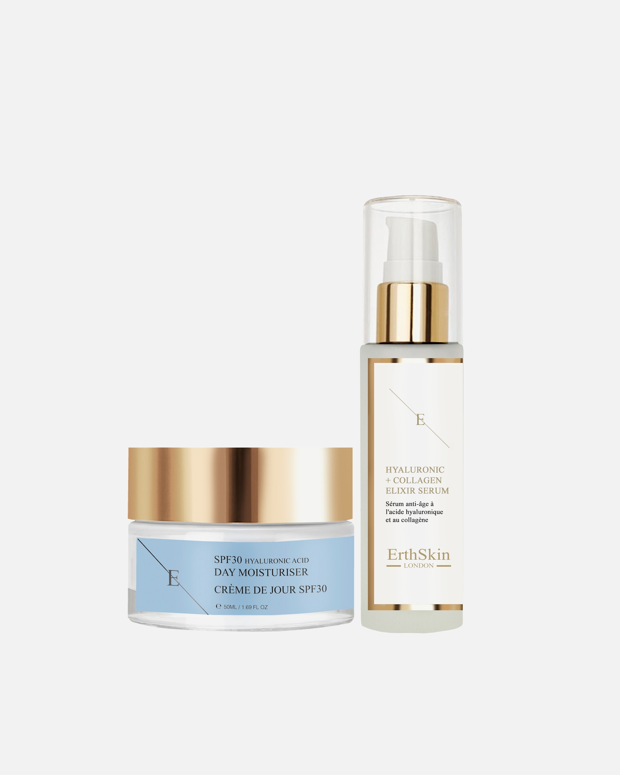 Set de tratamiento facial para Mujer ErthSkin London Dúo Hydra Glow SPF30 1 pieza