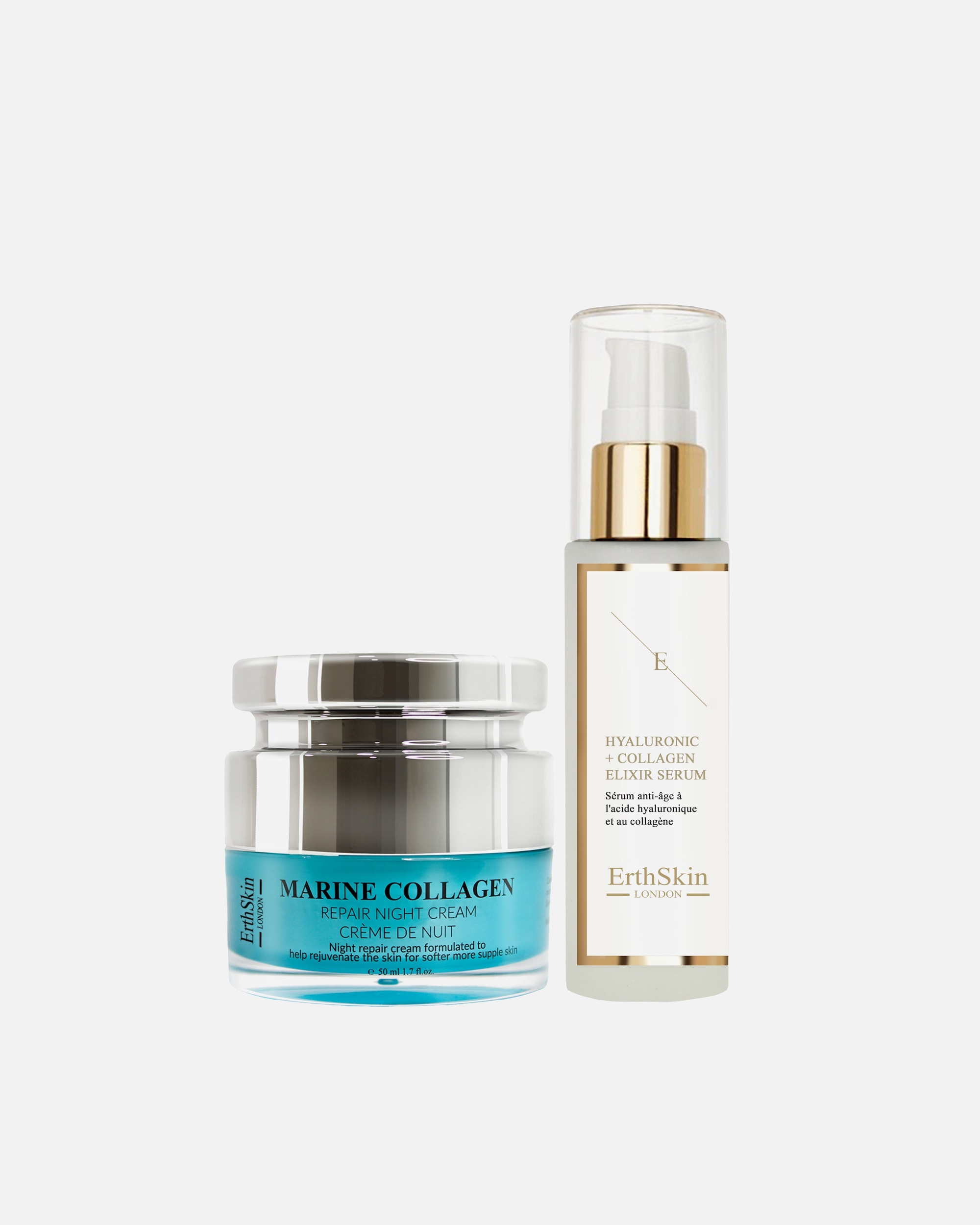 Set de tratamiento facial para Mujer ErthSkin London Dúo Hydra + Marine Night 1 pieza
