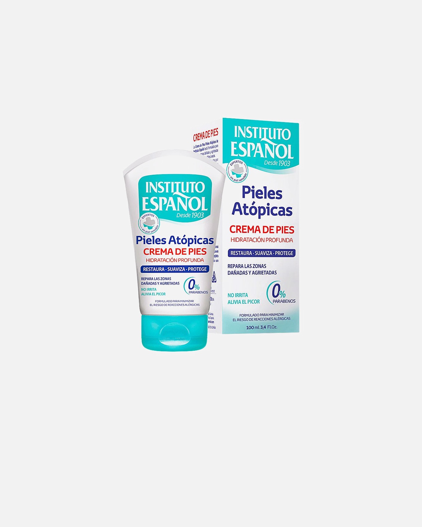 Crema de pies para Unisex Instituto Español PIEL ATÓPICA crema hidratante y reparadora pies 100 ml