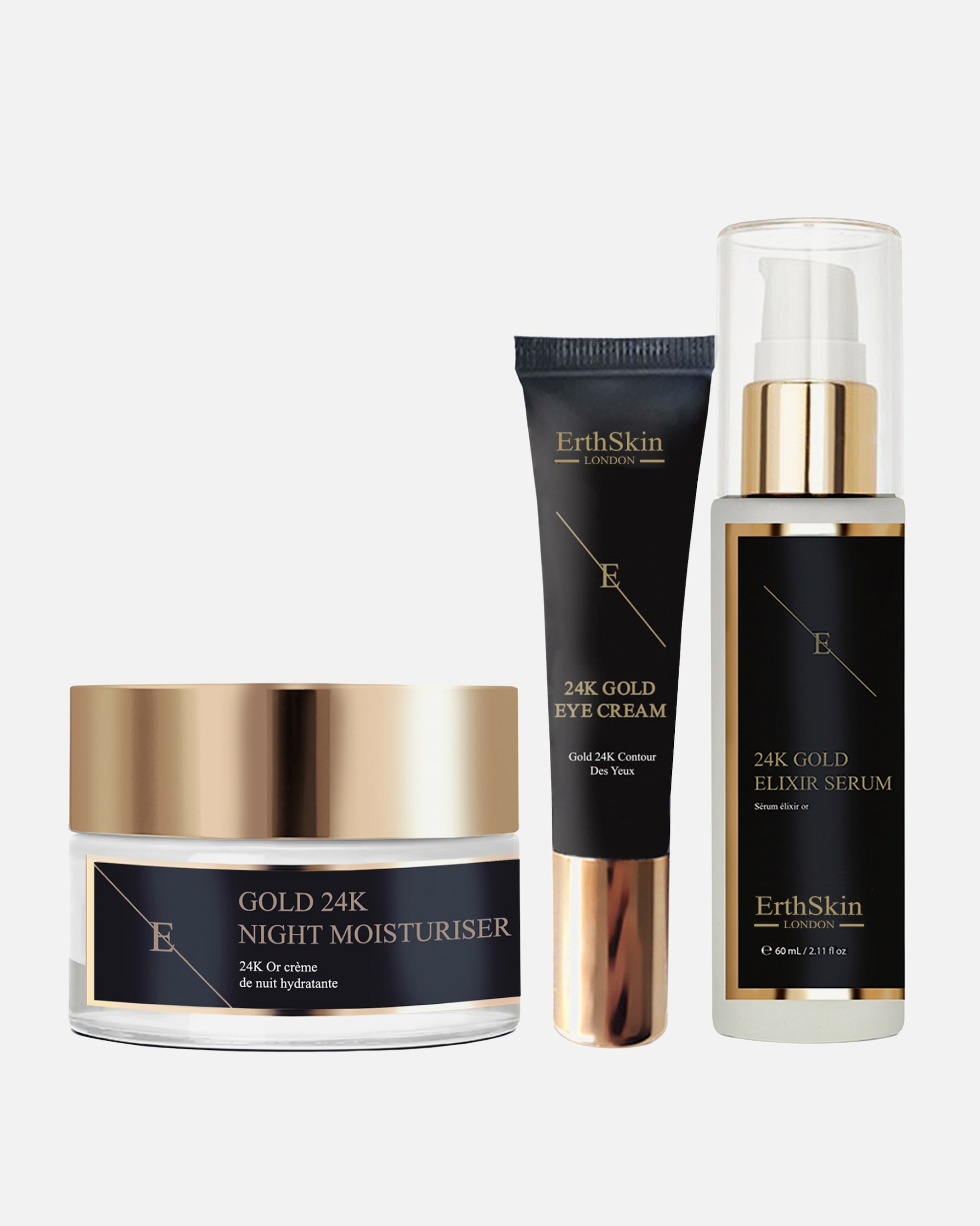 Set de tratamiento facial para Mujer Trío facial completo de oro de 24 quilates 1 pieza