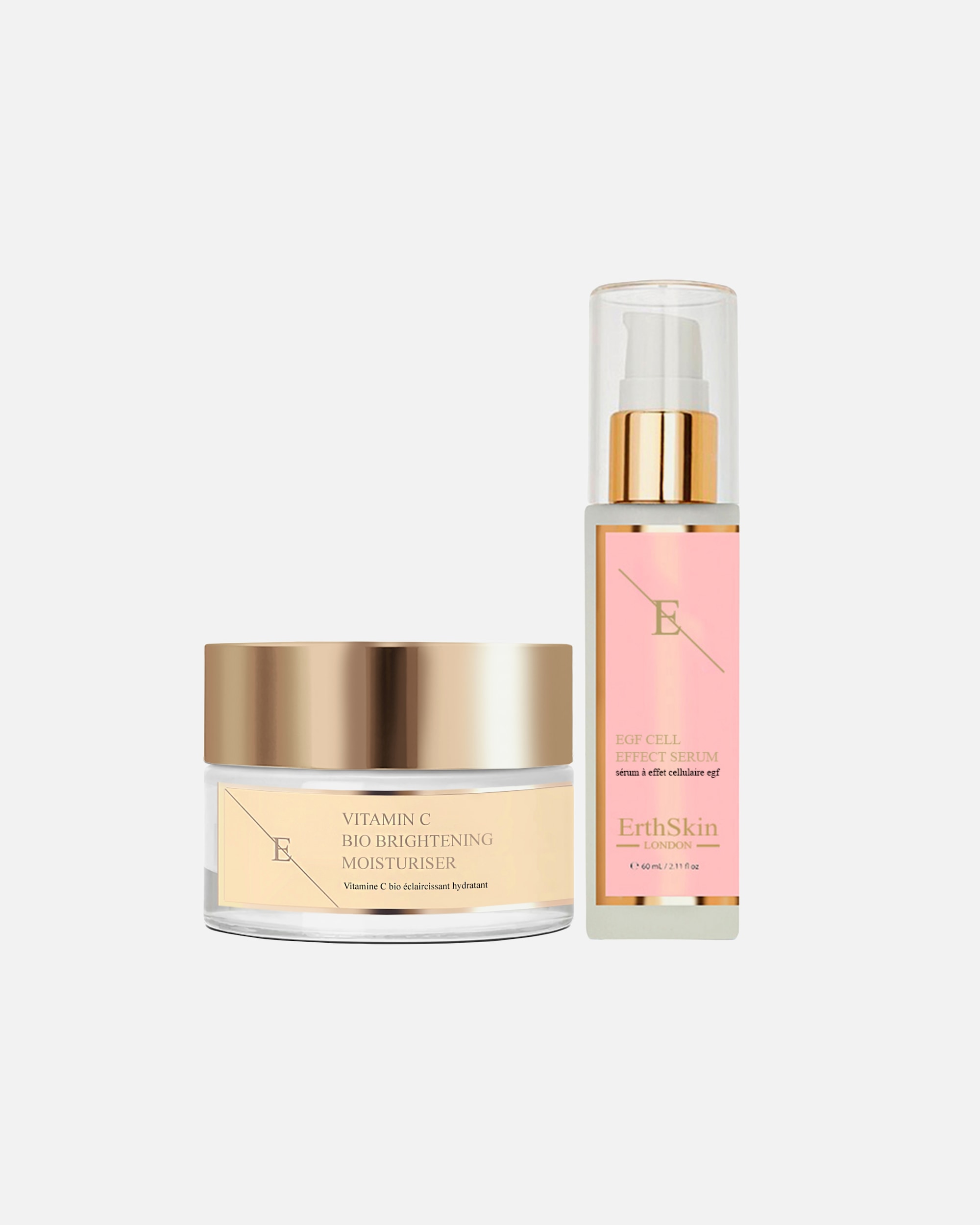 Set de tratamiento facial para Mujer ErthSkin London Set dúo iluminador y reafirmante 1 pieza