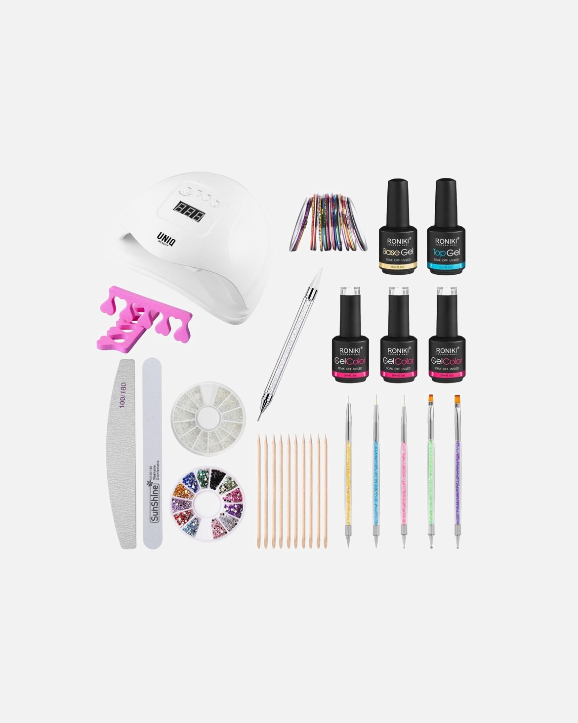 Set de uñas para Unisex UNIQ Kit De Inicio De Uñas Profesional CA-01