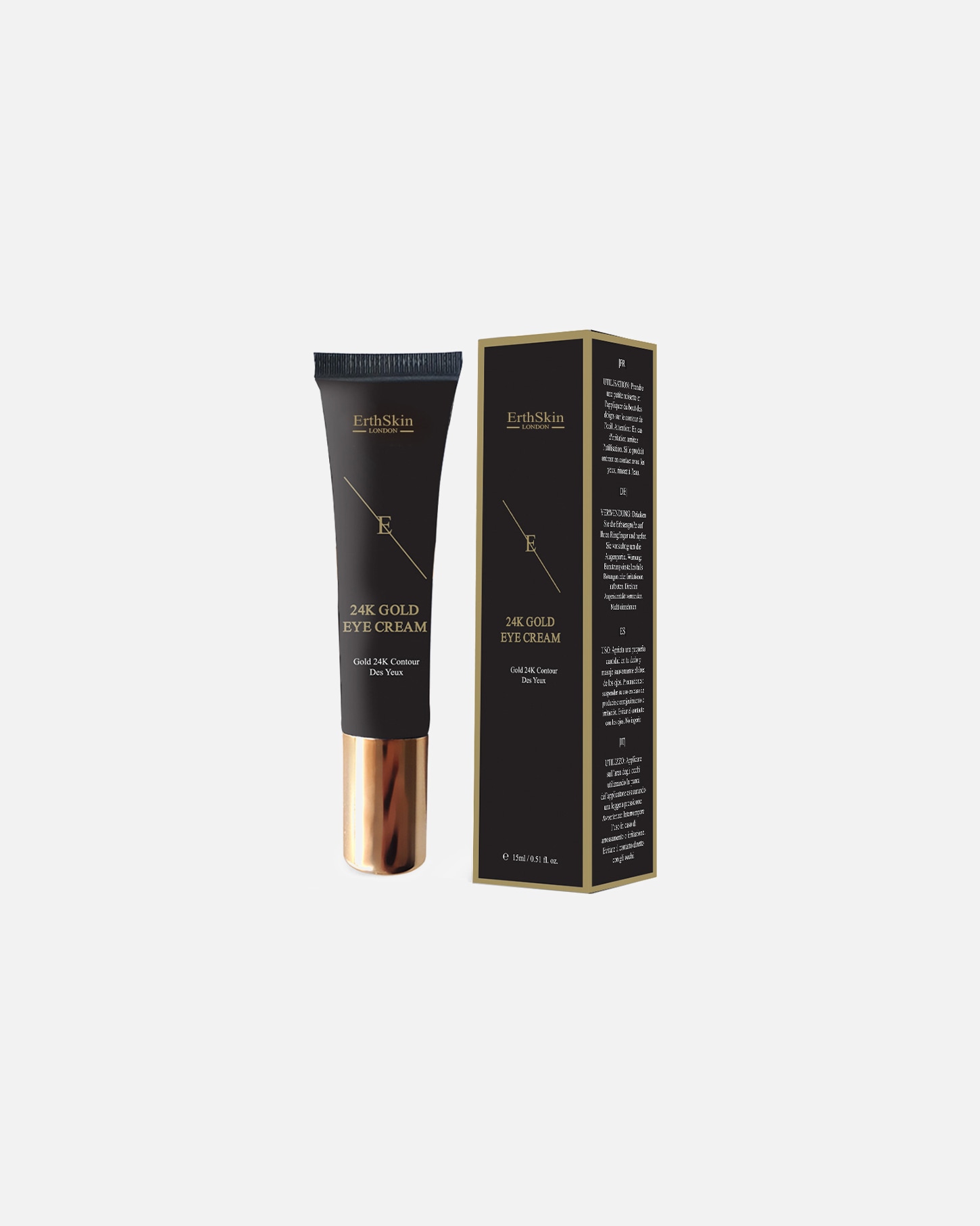 Crema para los ojos para Mujer ErthSkin London Crema para ojos de oro de 24 quilates 15ml