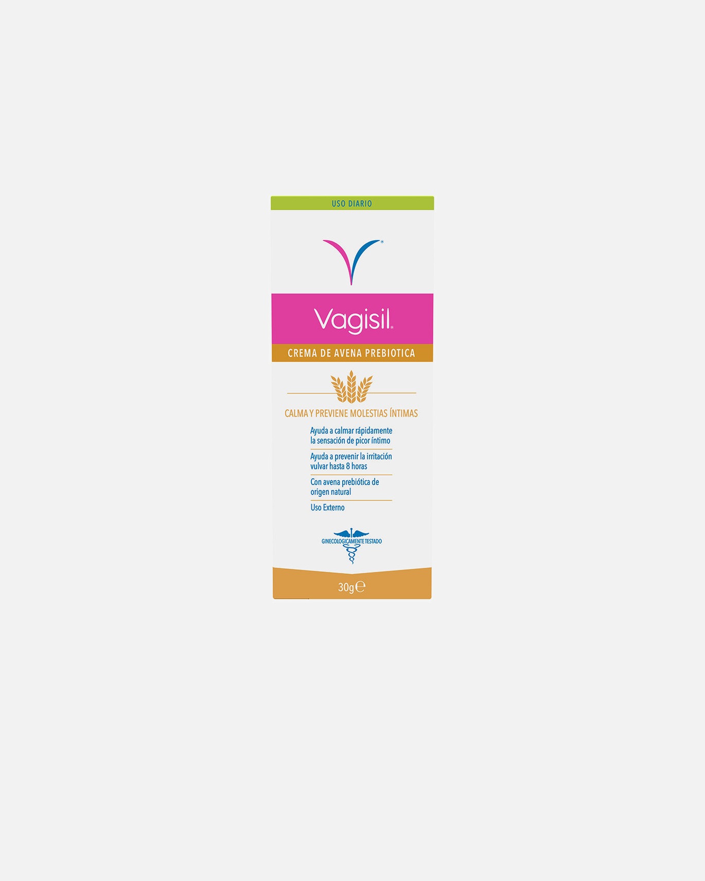 Medicina para la menopausia para Mujer Vagisil CREMA DIARIA 2 en 1 avena prebiótica 30 gr