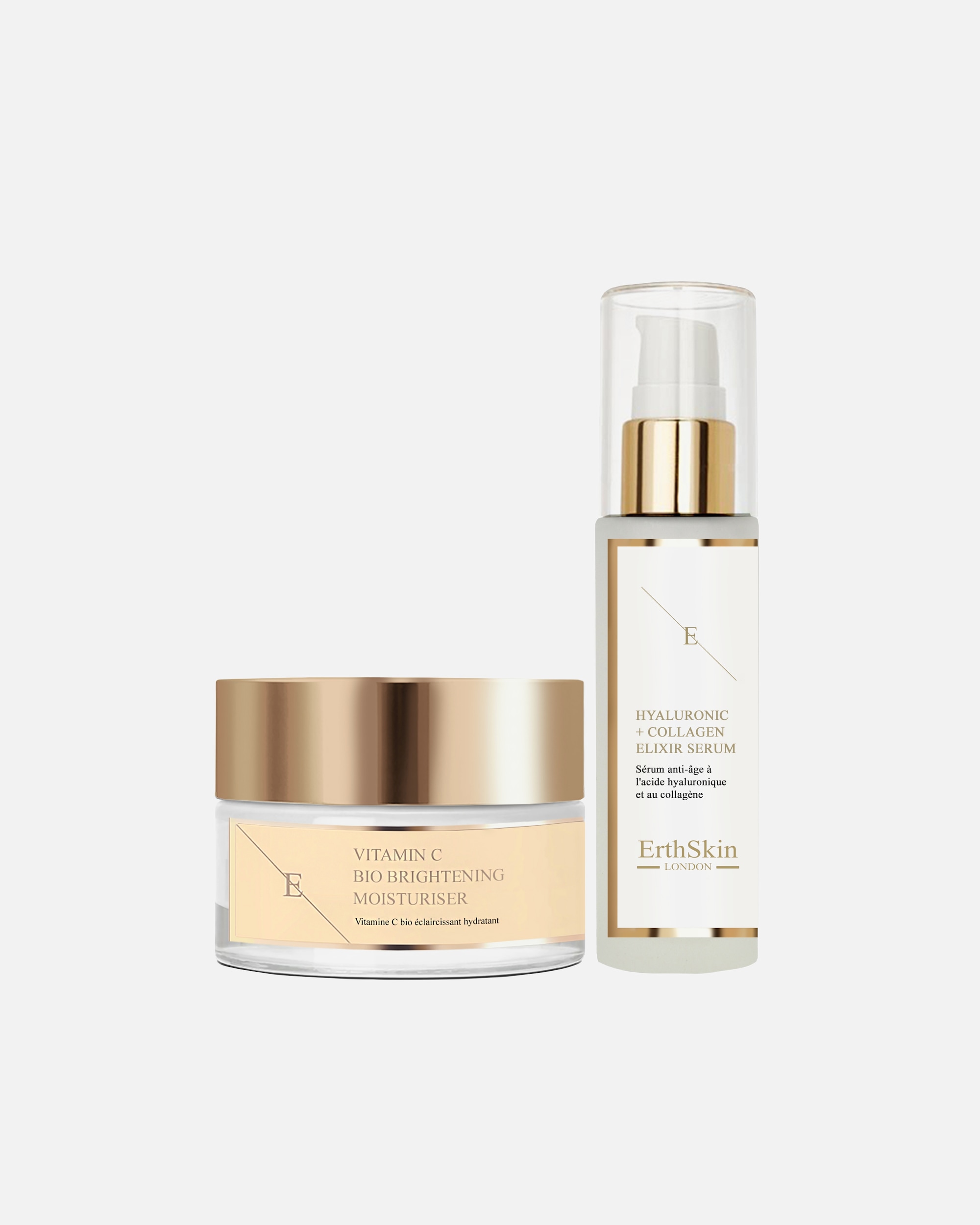 Set de tratamiento facial para Mujer ErthSkin London Dúo iluminador y reafirmante 1 pieza