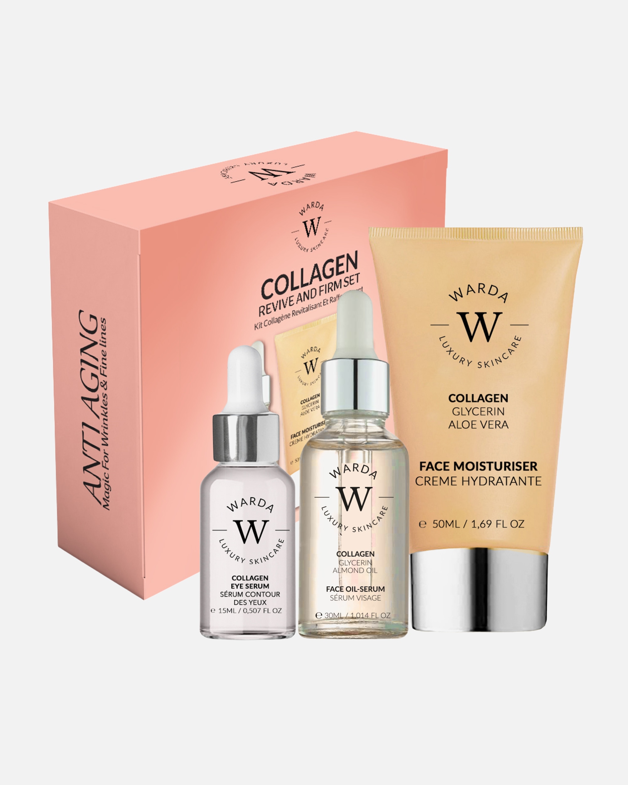 Set de tratamiento facial para Mujer WARDA LUXURY SKINCARE Kit de levantamiento de colágeno 1 pieza