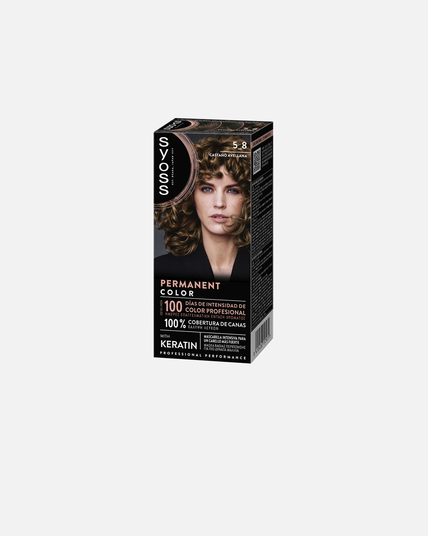 Tinte Capilar para Unisex syoss PERMANENT COLOR 5.8-Castaño Avellana