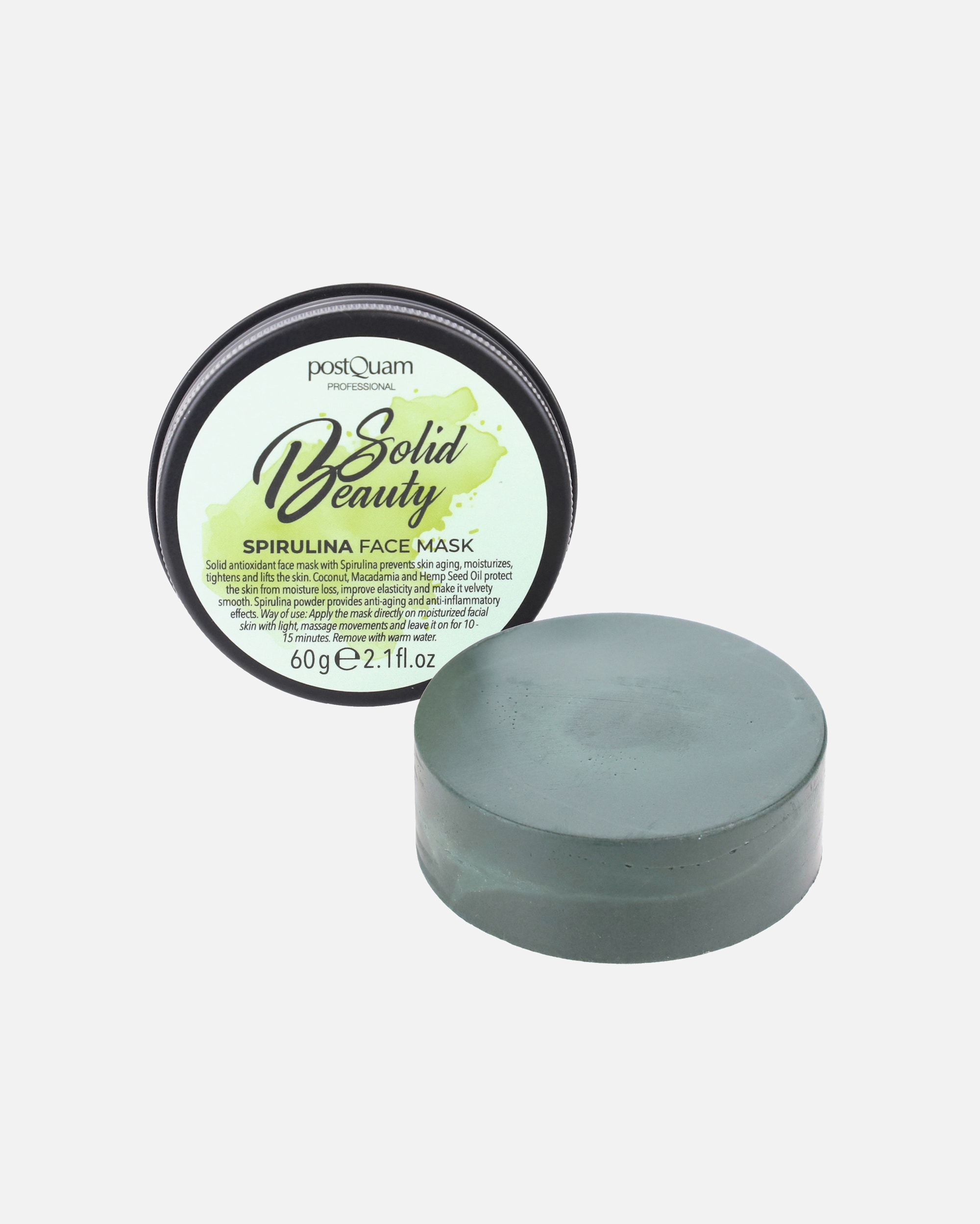 Crema limpiadora para Unisex Postquam Mascarilla Facial Espirulina Sólida . Mascarilla Facial Espirulina Sólida .