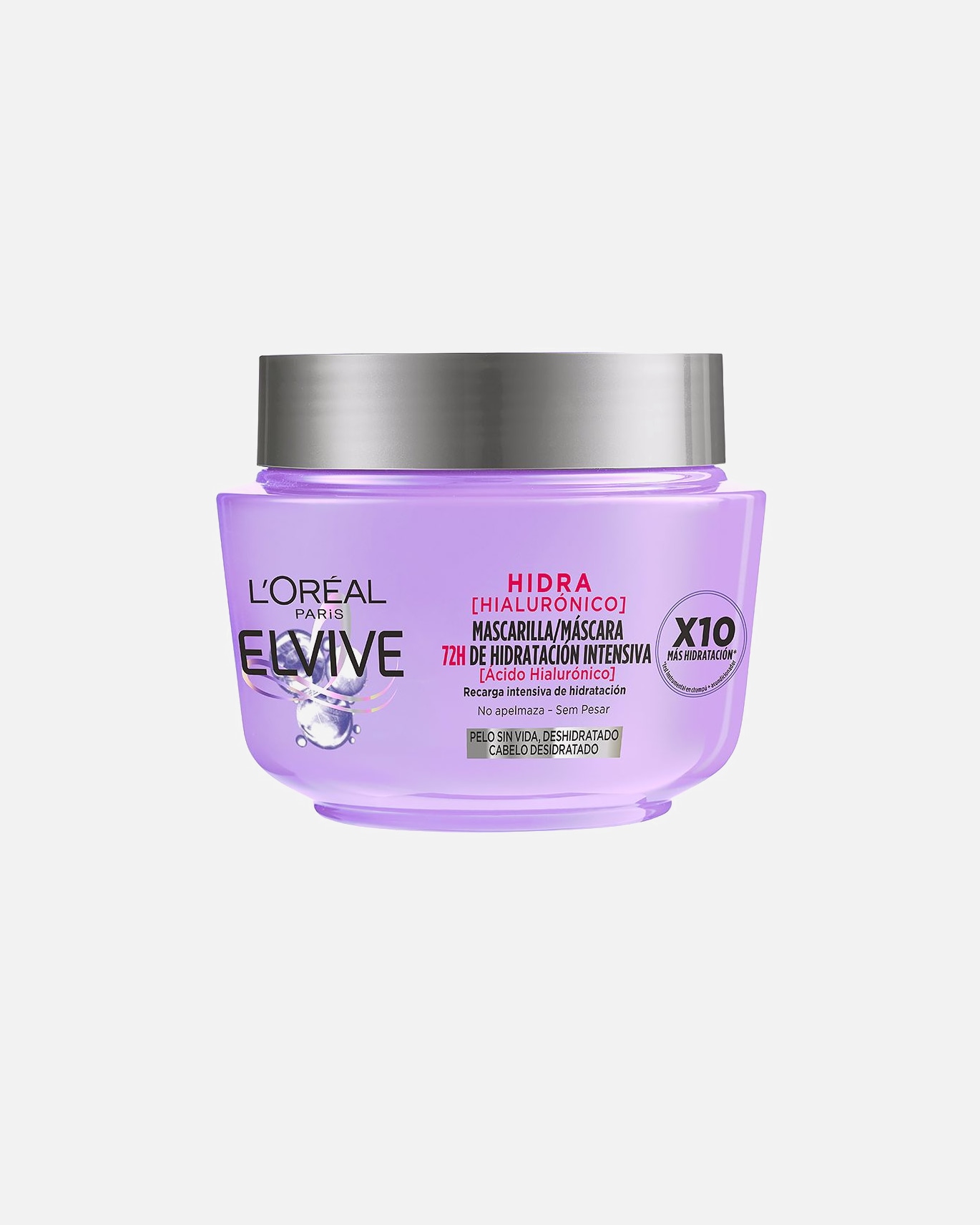 Mascarilla capilar para Mujer L’Oréal Paris ELVIVE HIDRA HIALURÓNICO mascarilla 72h hidratación 310 ml