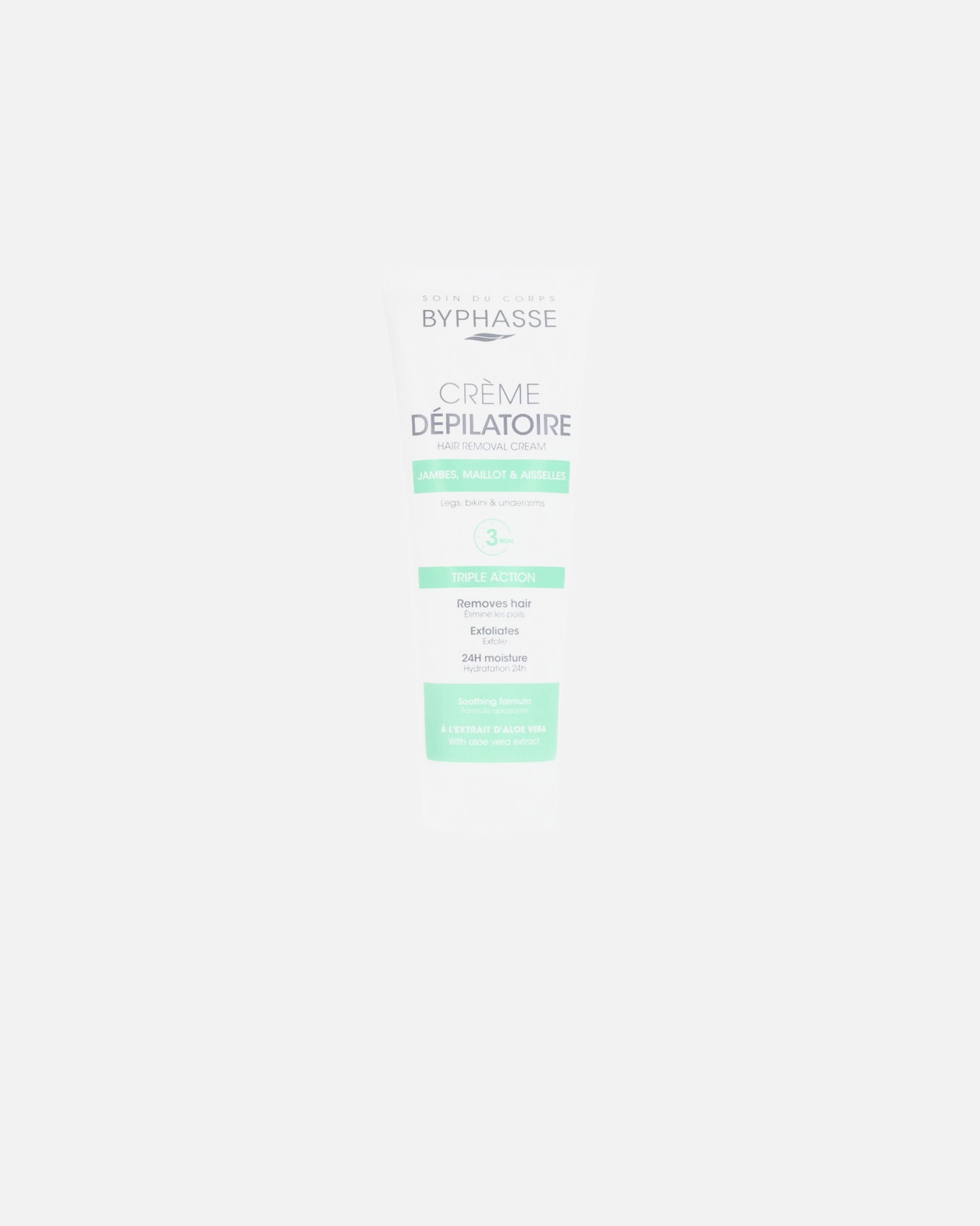 Depilación corporal para Mujer Byphasse CREMA DEPILATORIA extracto de aloe vera 125 ml