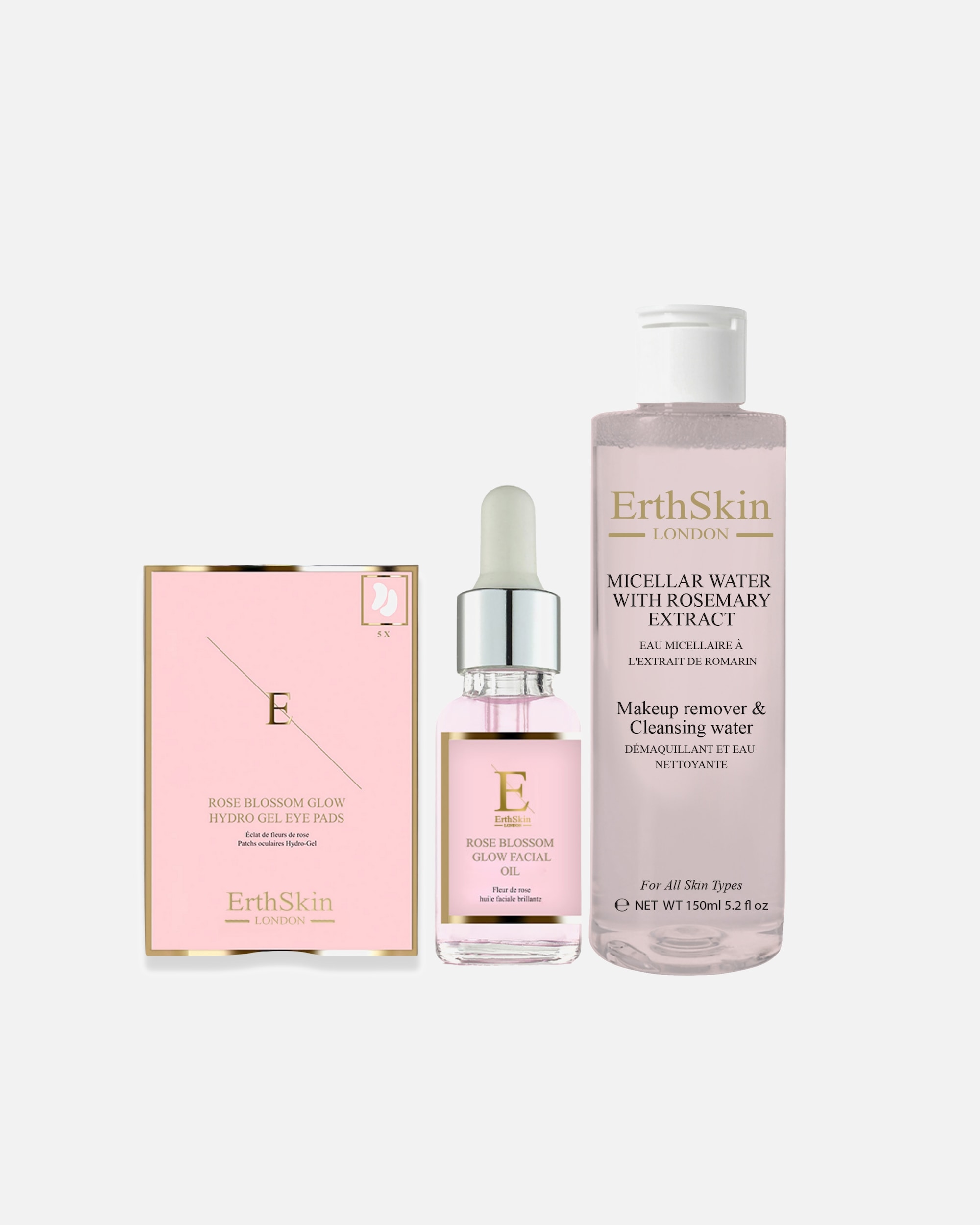 Set de tratamiento facial para Mujer ErthSkin London Set de limpieza Rose Glow 1 pieza