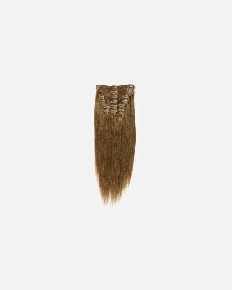 Extensiones para Unisex Fashiongirl Extensiones Con Clip Fashiongirl #60 Rubio Platino - 65 Cm #6 Marrón - 40 Cm