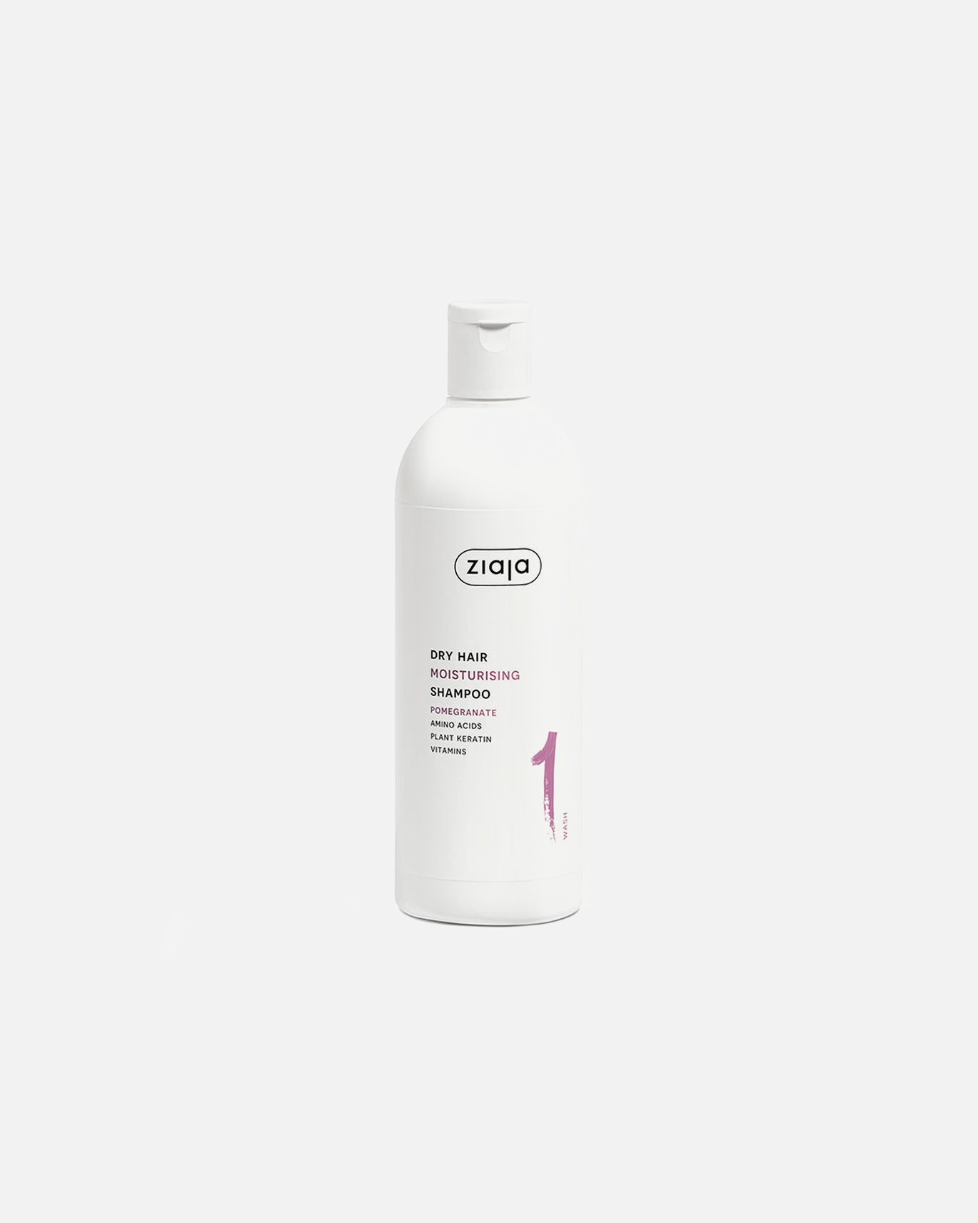 Champú capilar para Unisex Ziaja PLANT ESSENTIALS champú hidratante de Granada 400 ml
