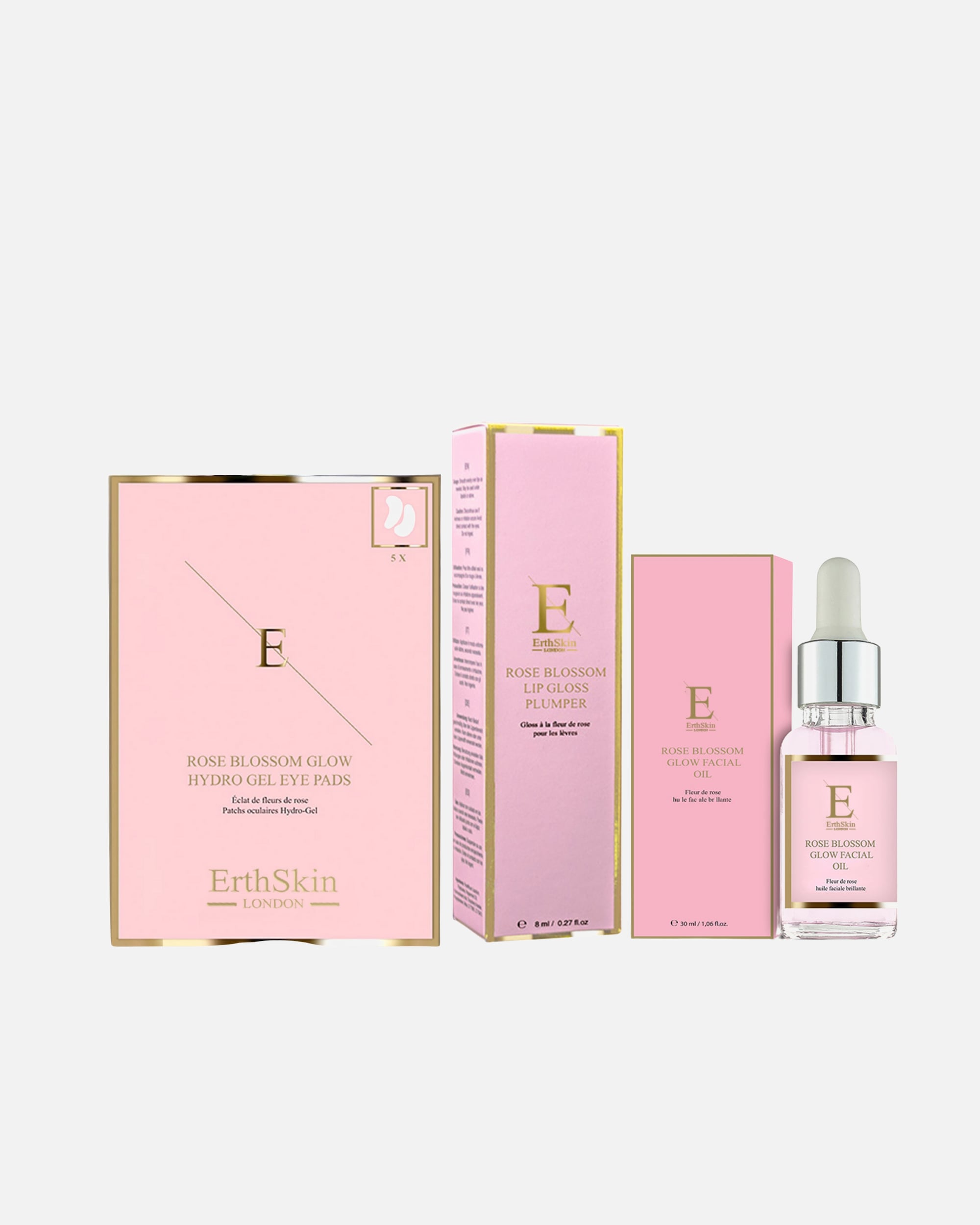 Set de tratamiento facial para Mujer ErthSkin London Trío radiante Rose Glow 1 pieza