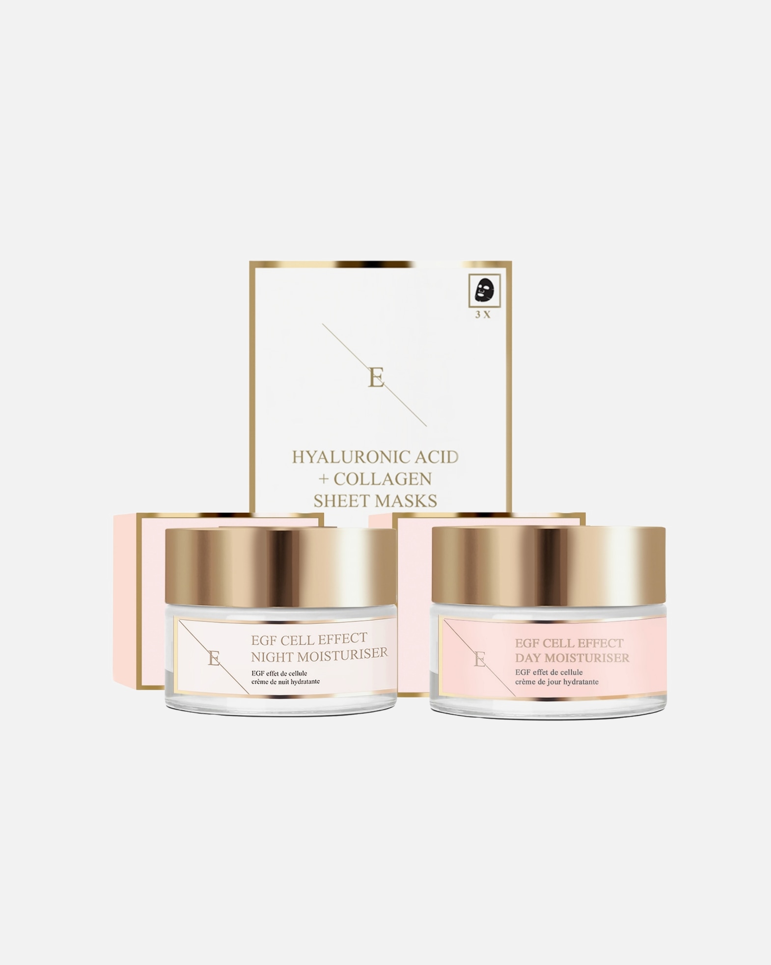 Set de tratamiento facial para Mujer ErthSkin London Trío completo para el cuidado de la piel EGF 1 pieza