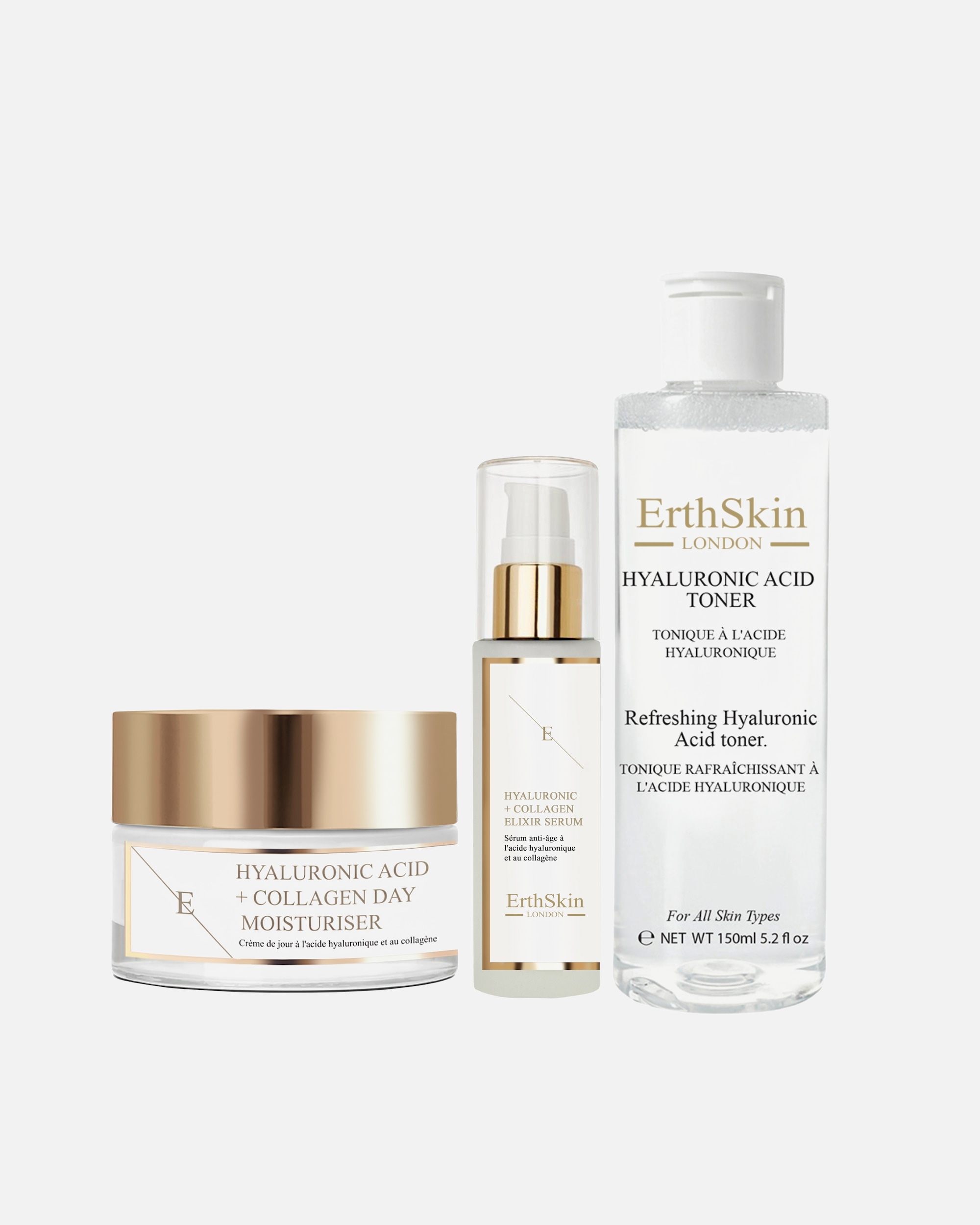 Set de tratamiento facial para Mujer ErthSkin London Trío de cuidado de la piel Hydra Glow 1 pieza