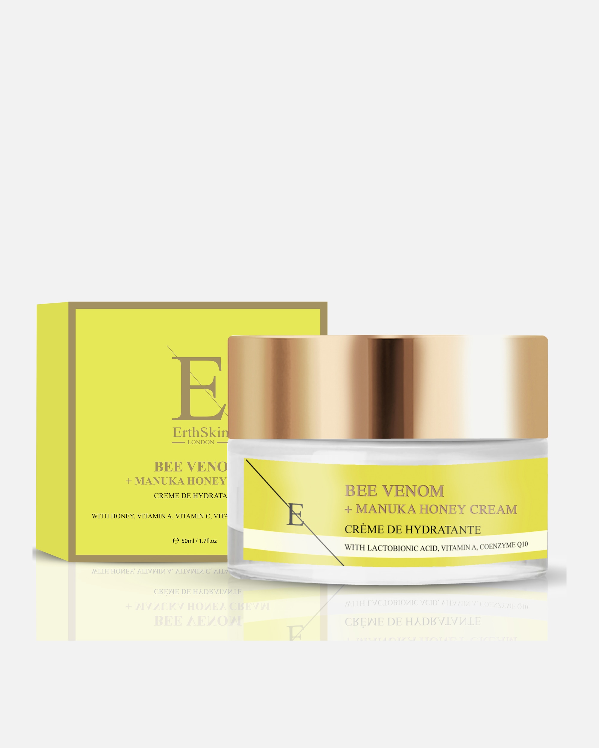 Crema facial para Mujer ErthSkin London Crema de veneno de abeja + miel de Manuka 50ml