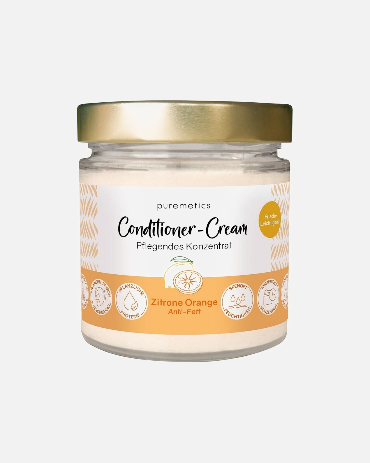 Acondicionador capilar para Unisex puremetics Crema acondicionadora antigrasa 'Naranja limón 150 g