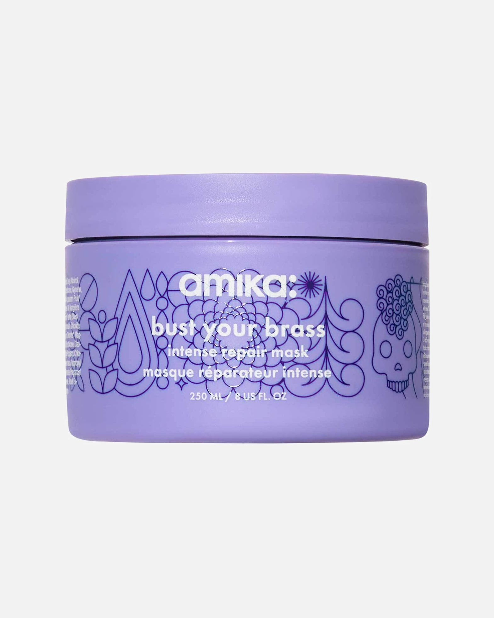 Baño capilar para Unisex Amika bust your brass cool blonde intense repair mask 250 ml