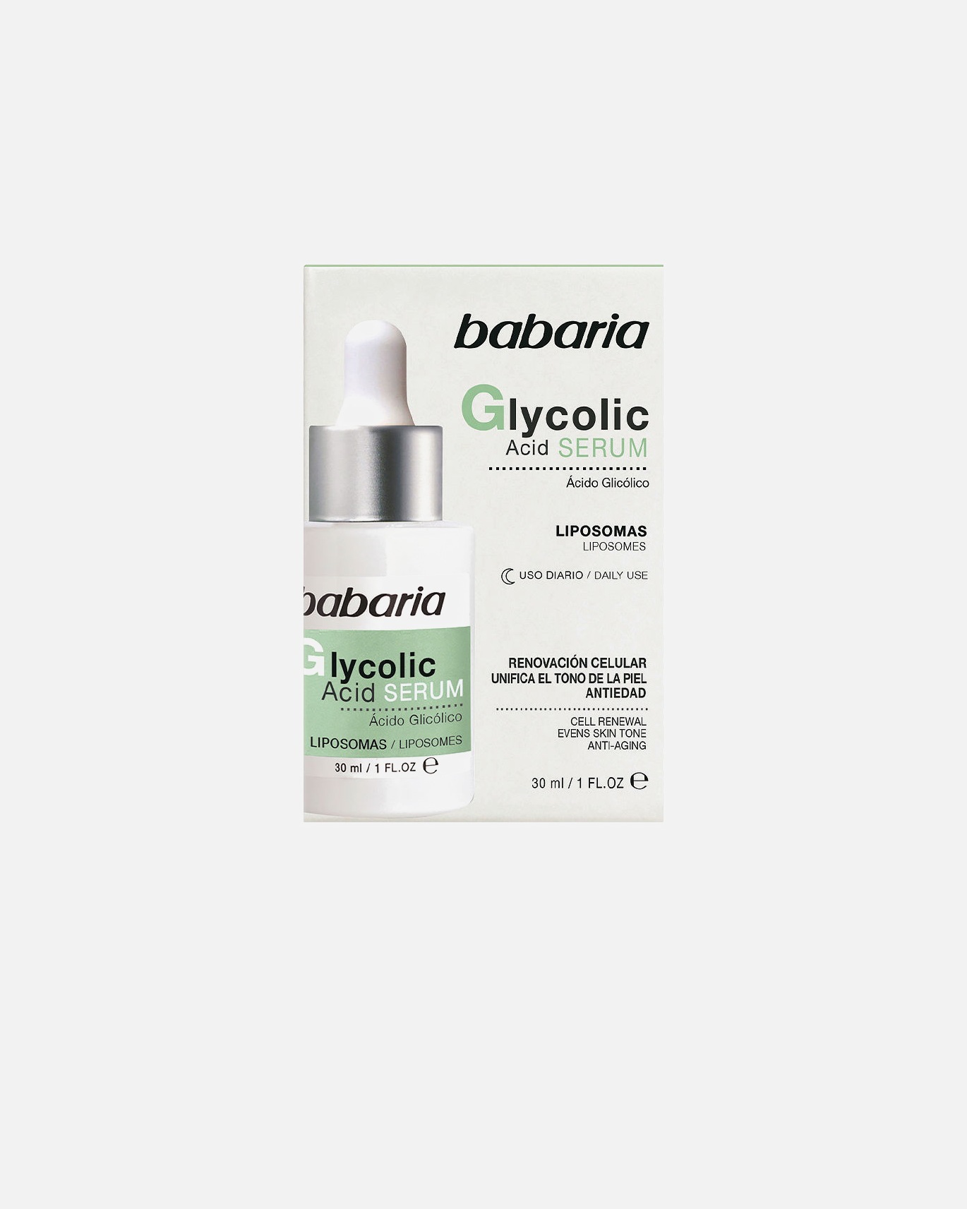 Suero para luminosidad para Mujer Babaria GLYCOLIC ACID serum renovación celular 30 ml