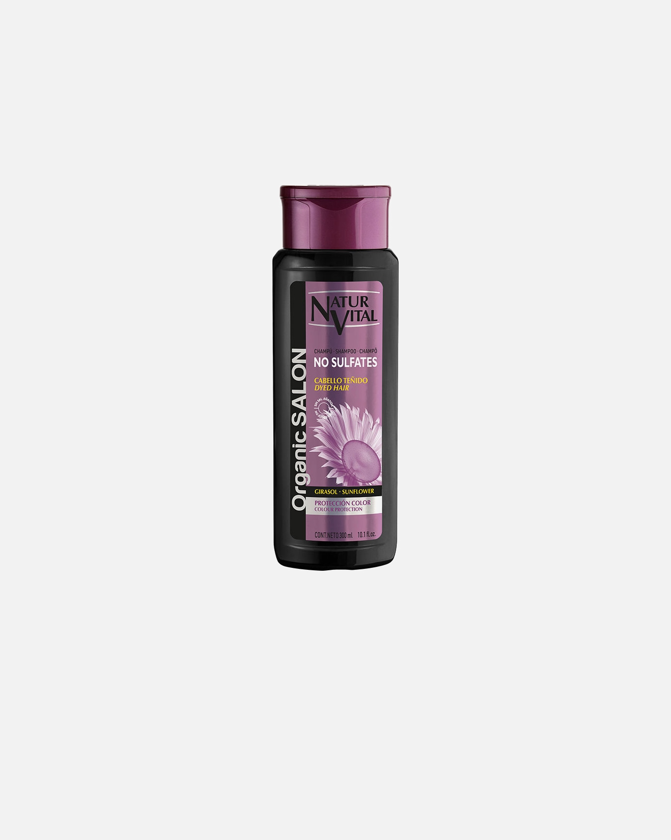 Champú capilar para Unisex Natur Vital SIN SULFATOS champú cabello teñido filtro UV 300 ml