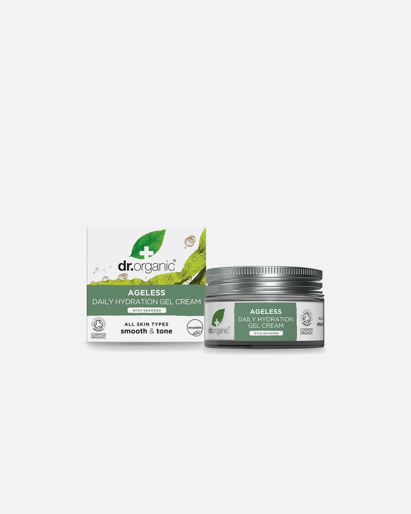 Tratamiento facial para Mujer Dr. Organic AGELESS crema de día en gel 50 ml