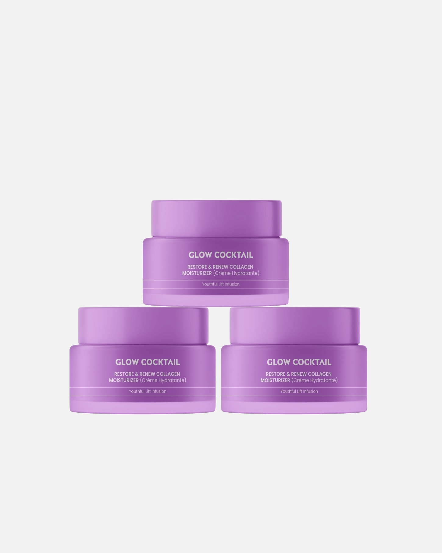 Crema facial para Mujer Glow Cocktail Trío renovador de colágeno 1 pieza