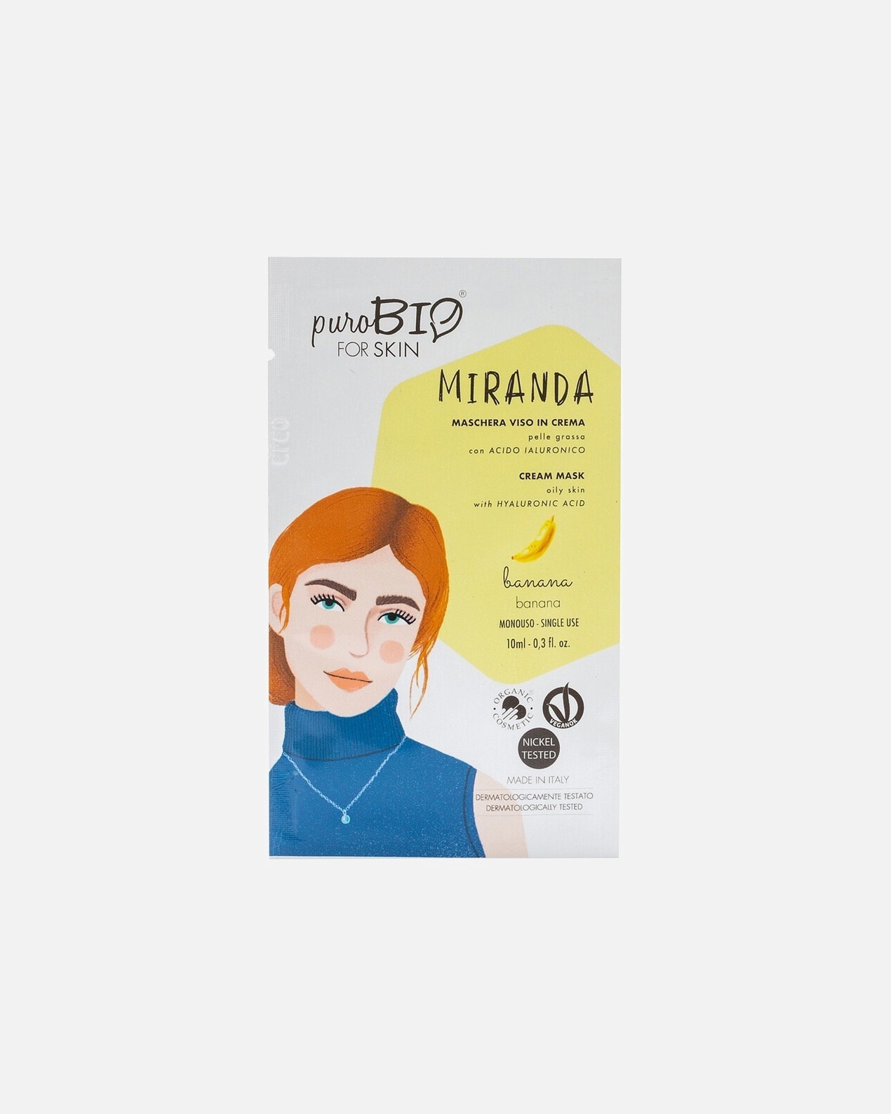 Mascarilla de brillo para Mujer Purobio Mascarilla en Crema Miranda Banana