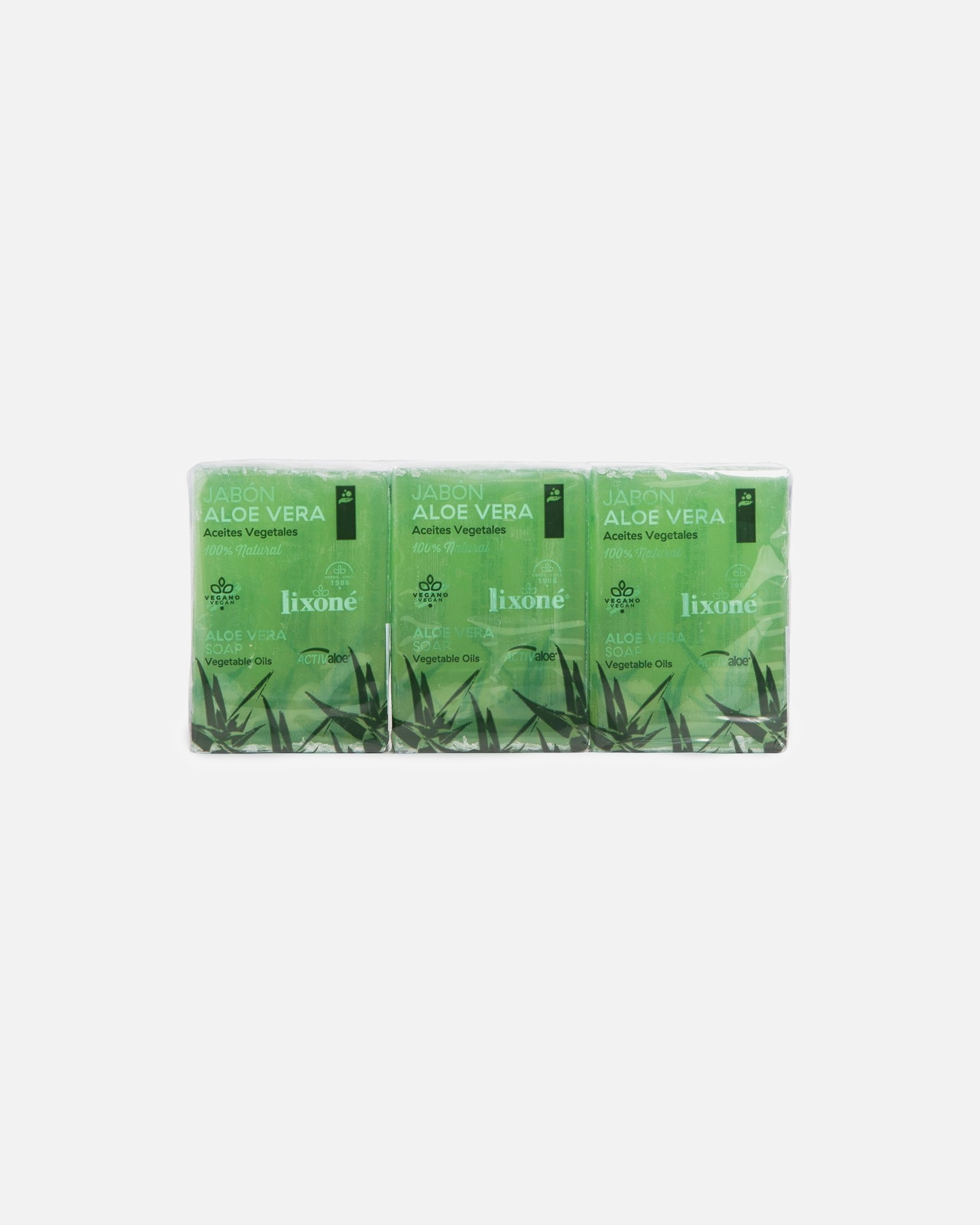 Jabón de manos para Unisex Lixone Jabón Pastilla Aloe Vera 125 GR
