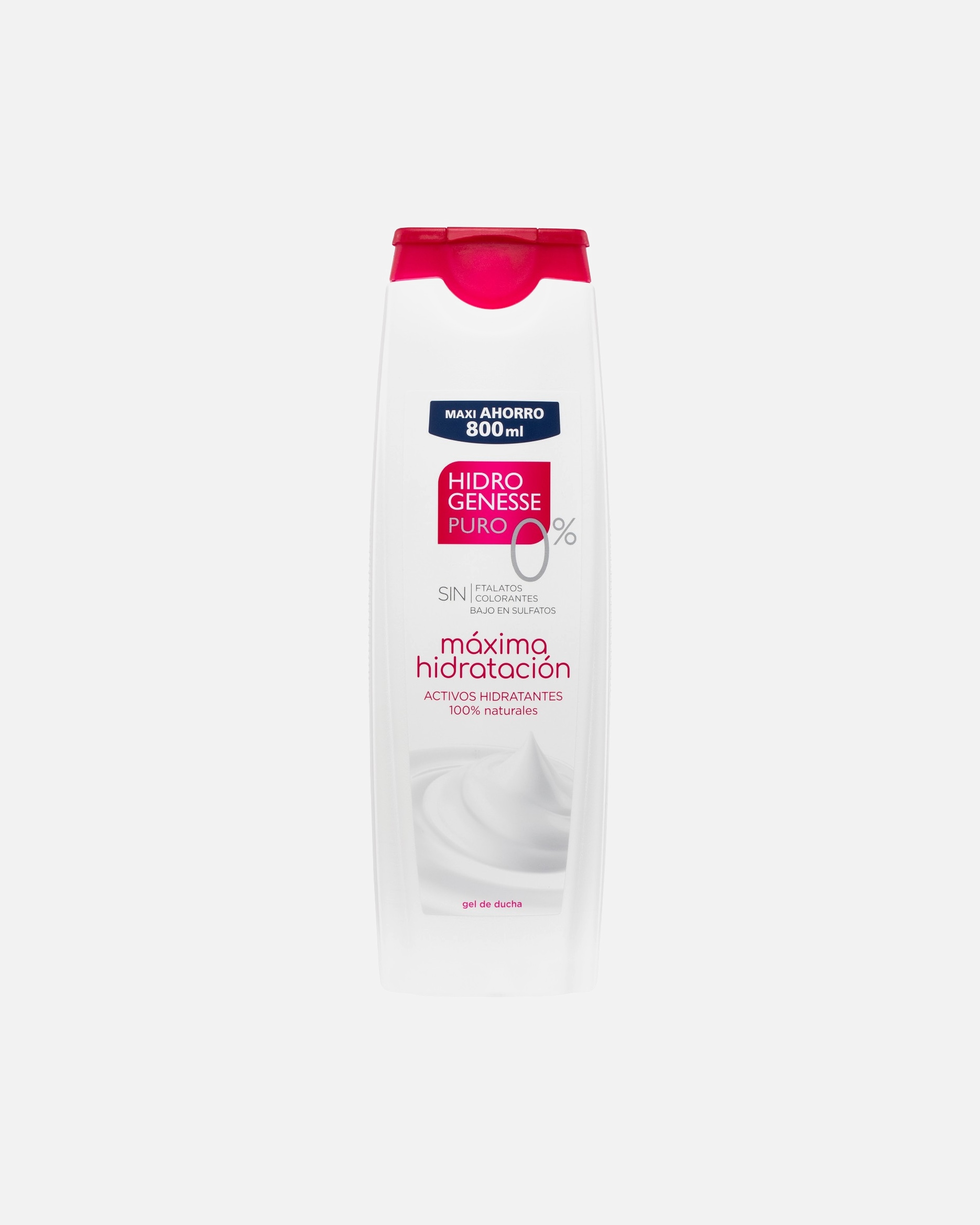 Gel de ducha para Unisex Hidrogenesse Gel Puro 0% Hidratante 800 ML