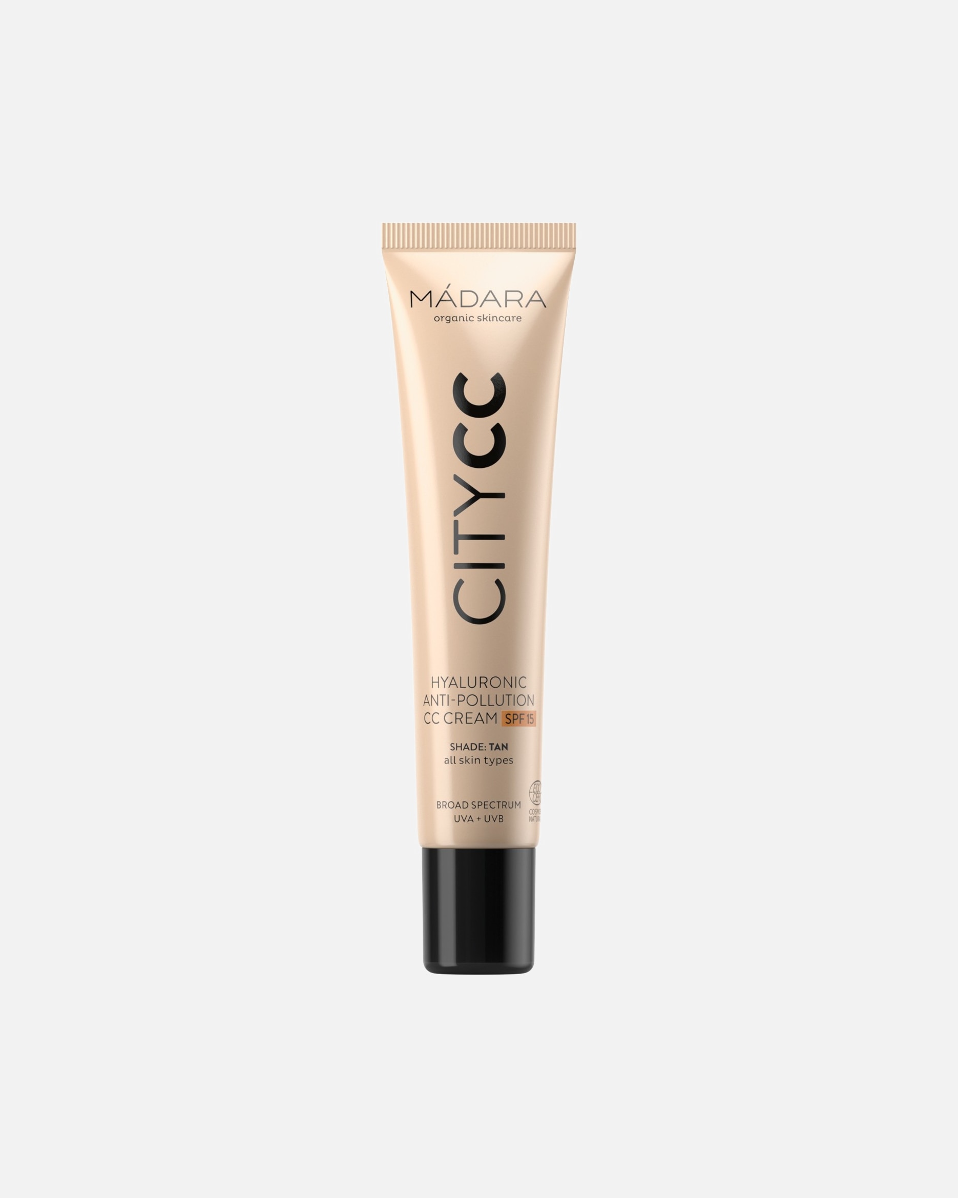 Crema CC para Unisex MÁDARA City CC CITYCC Hyaluronic Anti-Pollution SPF15 Tan