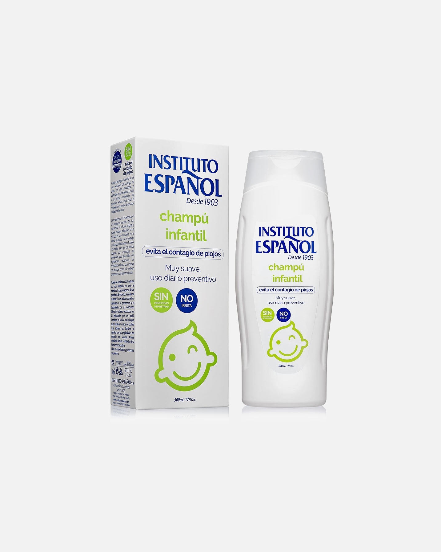 Champú capilar para Unisex Instituto Español Infantil Antipiojos 500 ml