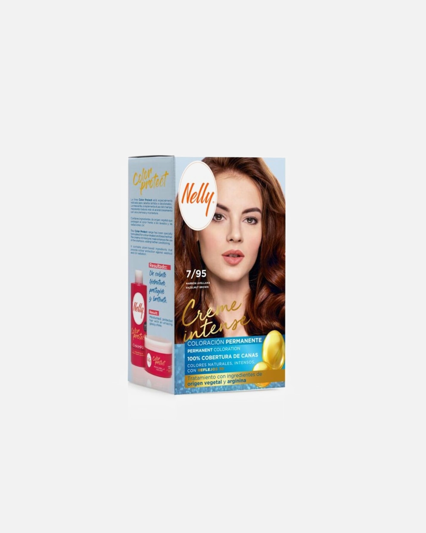 Tinte capilar para Mujer Nelly 7/95 Marrón Avellana 1 Pieza