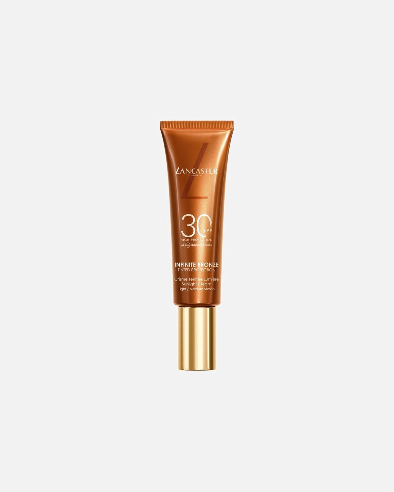 Crema facial para Unisex Lancaster Infinite Bronze Tinted Protection Sunlight Cream SPF30 Light / Medium Shade