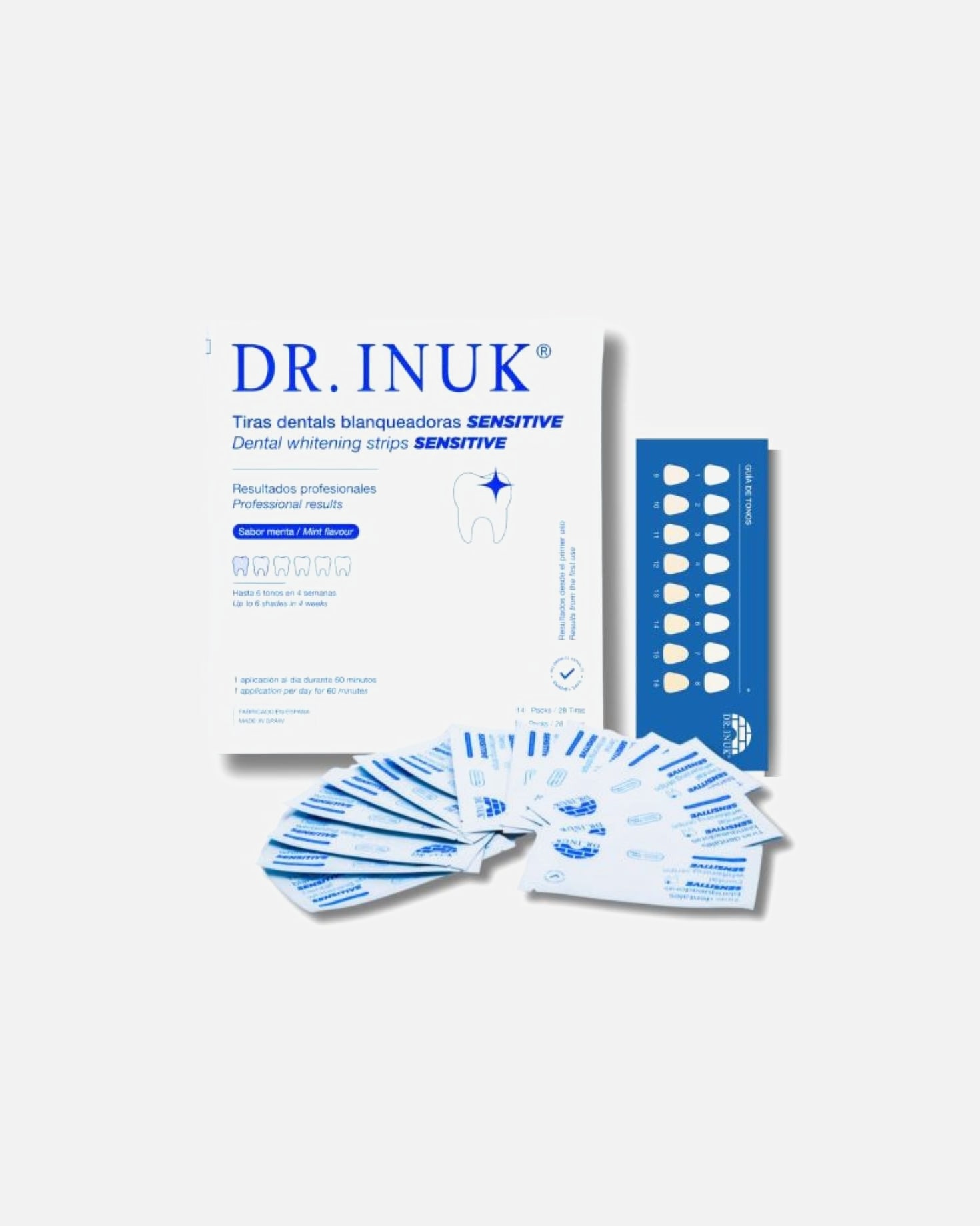 Blanqueador dental para Unisex DR INUK Tiras Sensitive 7 Piezas
