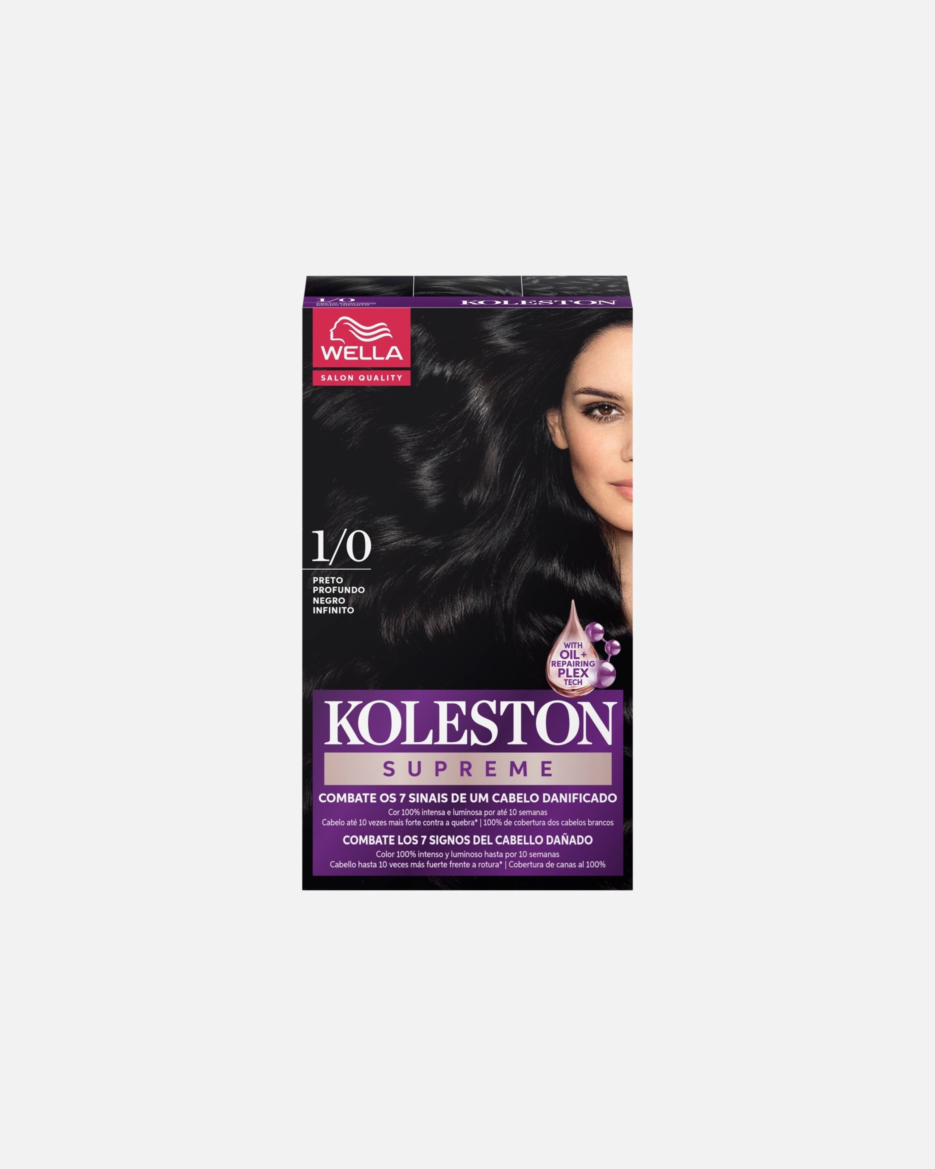 Tinte Capilar para Unisex Wella Professionals Koleston Kit Supreme-Tono Negro Infinito 1 Pieza