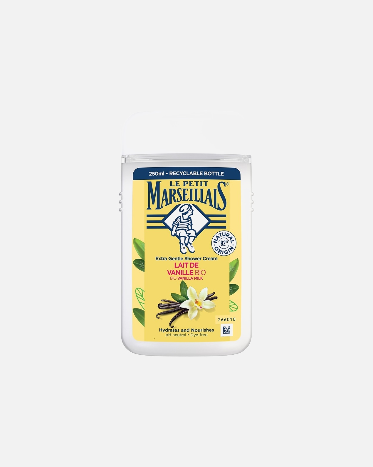 Gel de ducha para Unisex Le Petit Marseillais Vainilla pH Neutro 250 ml
