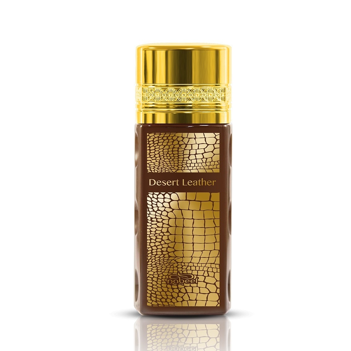 nabeel Desert Leather Eau de Parfum — textura e acabamento