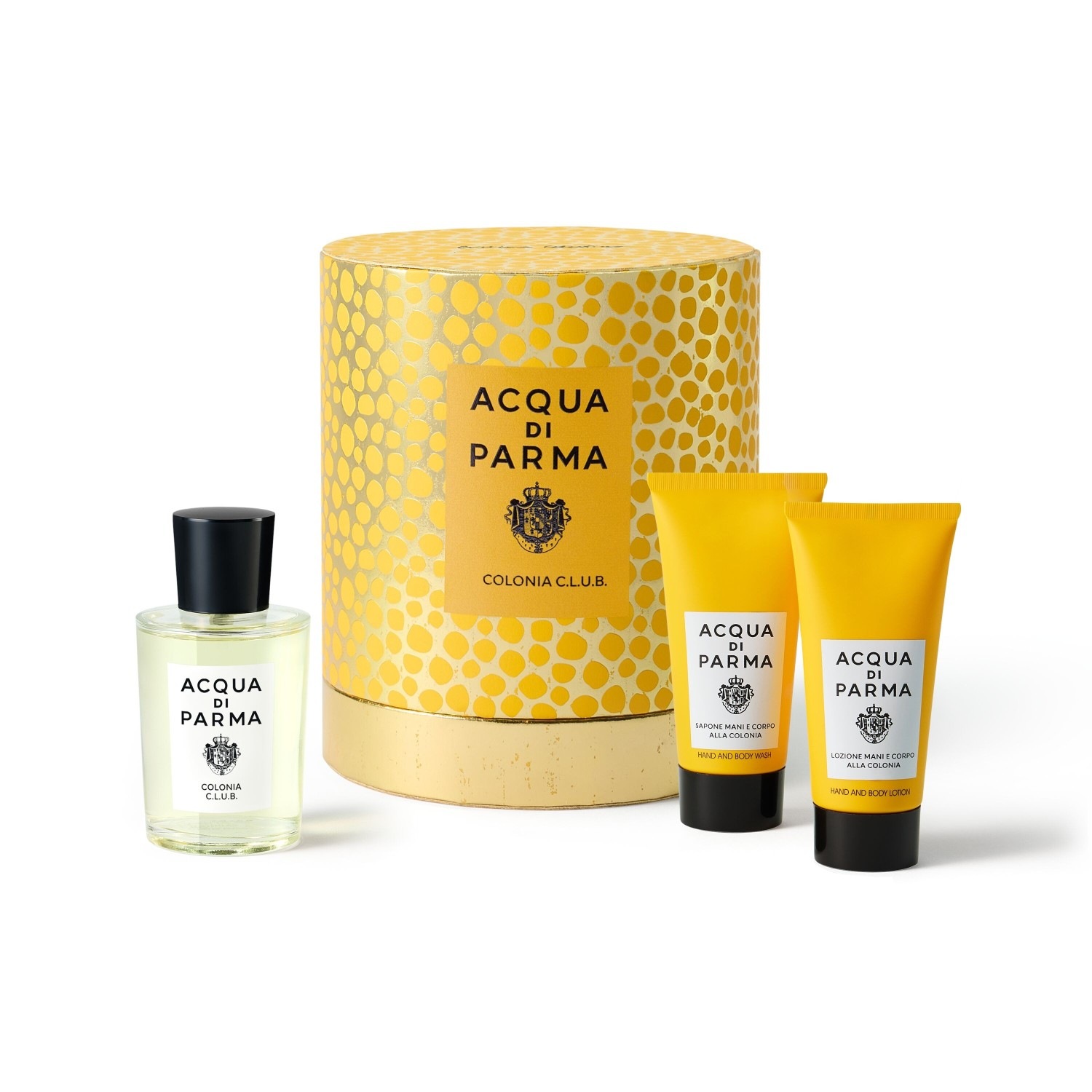 Acqua di Parma Colonia C.L.U.B. Gift Set — textura e acabamento