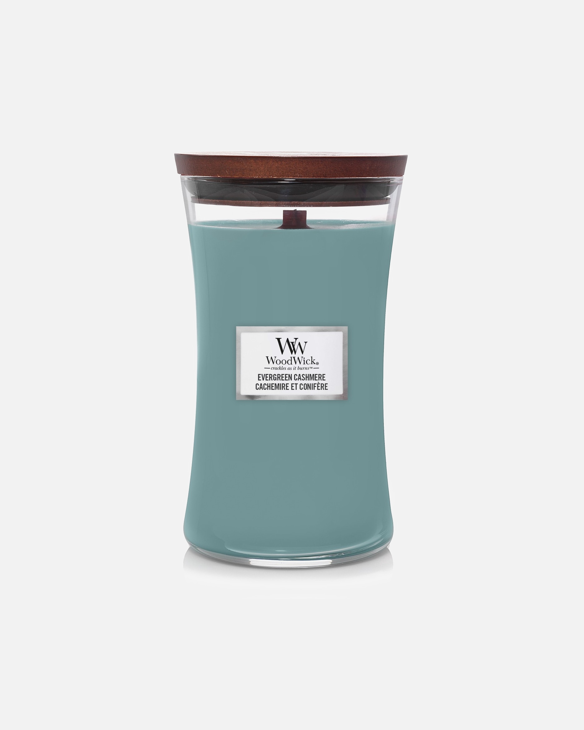 Vela para Unisex WoodWick GLAS CASHMERE EVERGREEN GRANDE 609 g