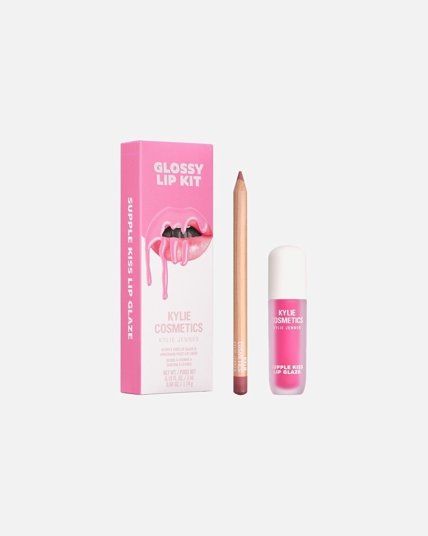 Set de maquillaje para labios para Unisex KYLIE COSMETICS Glossy Lip Kit 811 - CANDY PINK
