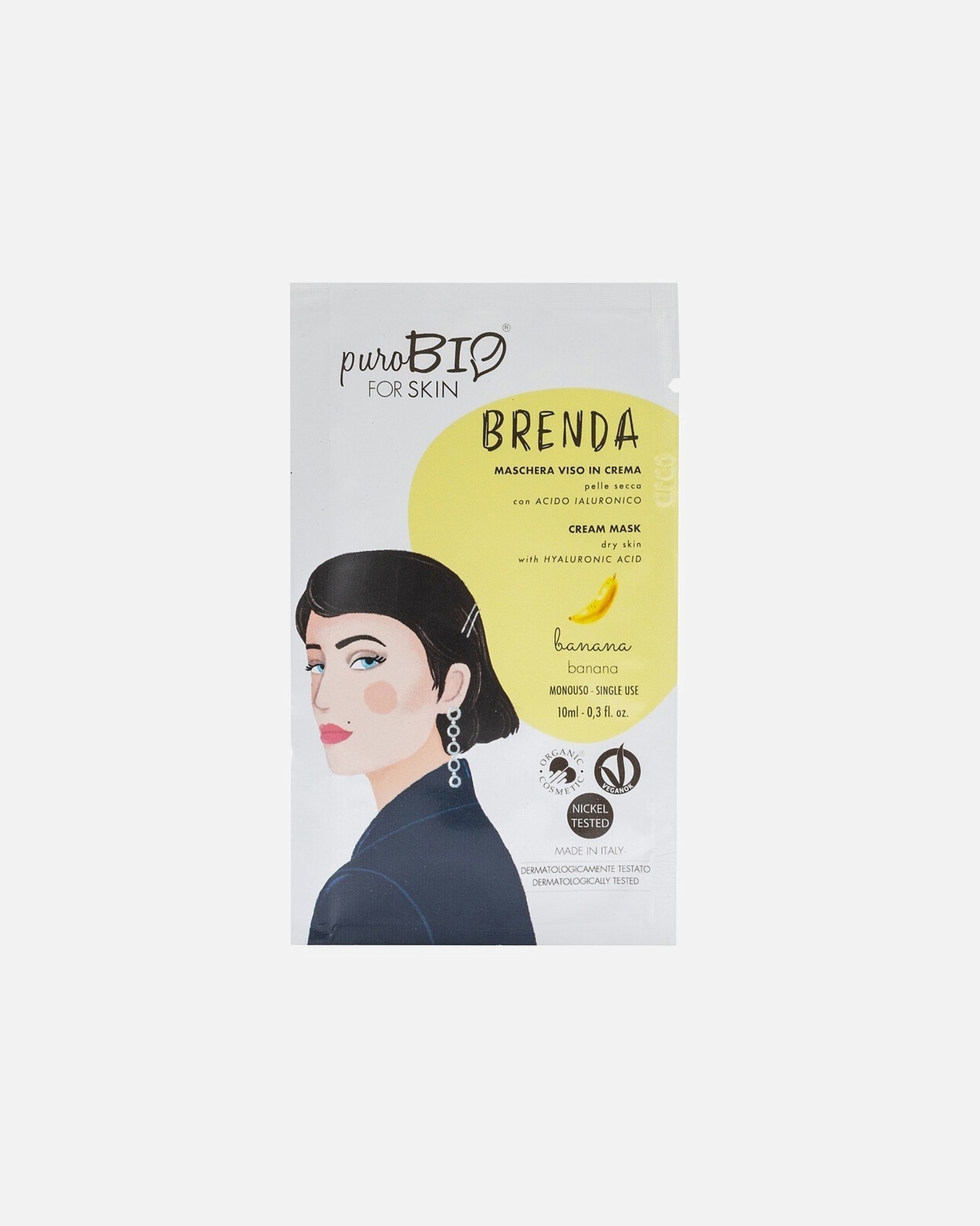 Mascarilla de brillo para Mujer Purobio Mascarilla en Crema Brenda Banana