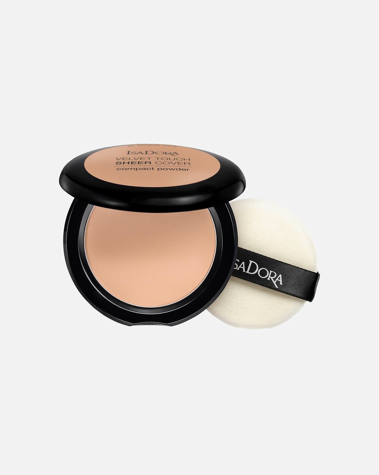 Polvos para Unisex Isadora Velvet Touch Sheer Cover Compact 46,Warm Beige