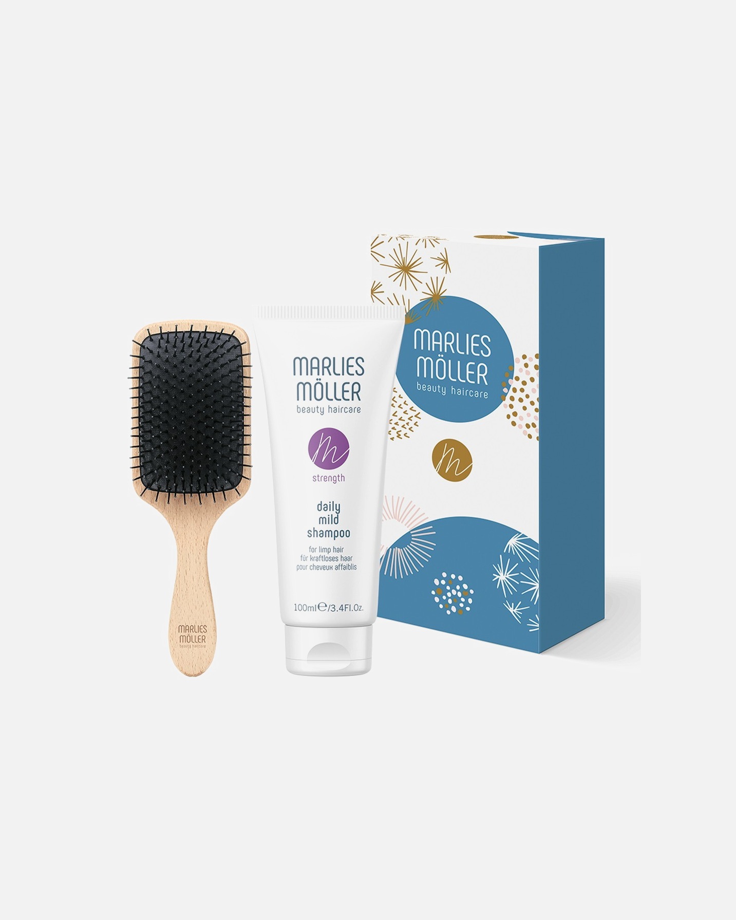 Set de cuidado capilar para Unisex Marlies Möller Brush & Cleansing xmas set Brush & Cleansing xmas set