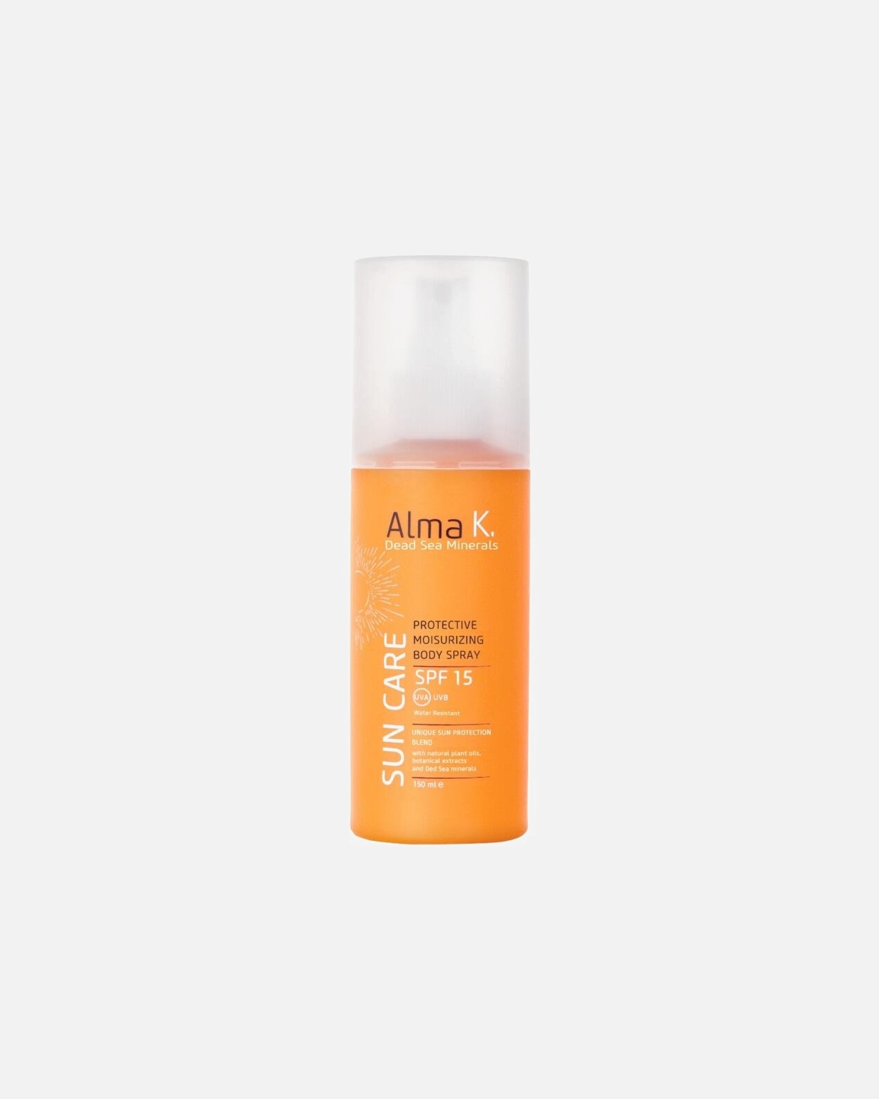 Spray corporal para Unisex Alma K Sun Care Spray Corporal Protector E Hidratante Spf 15 150 ML