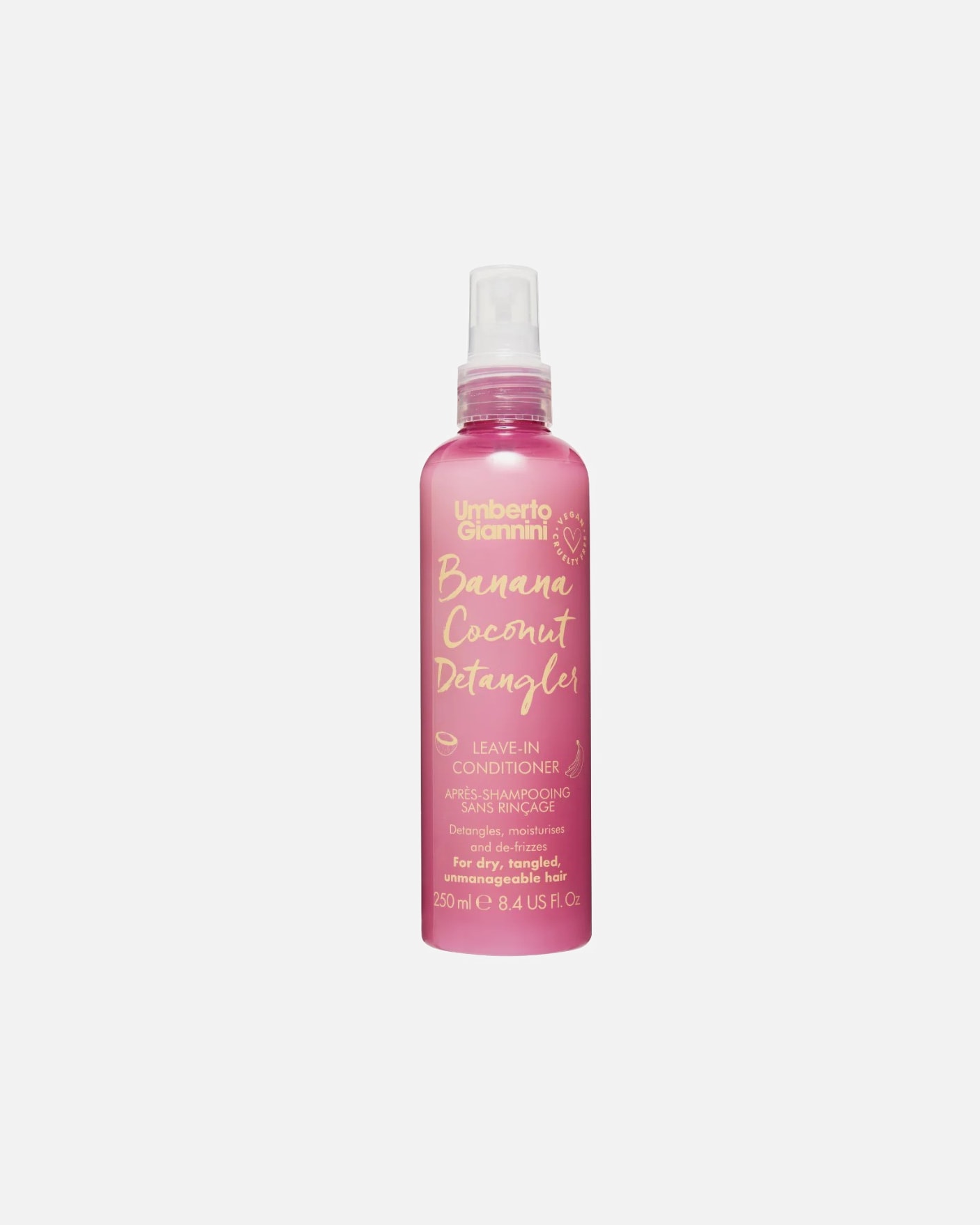 Acondicionador sin enjuague para Unisex Umberto Giannini Banana Banana Coconut Leave-In Conditioner 250 ml